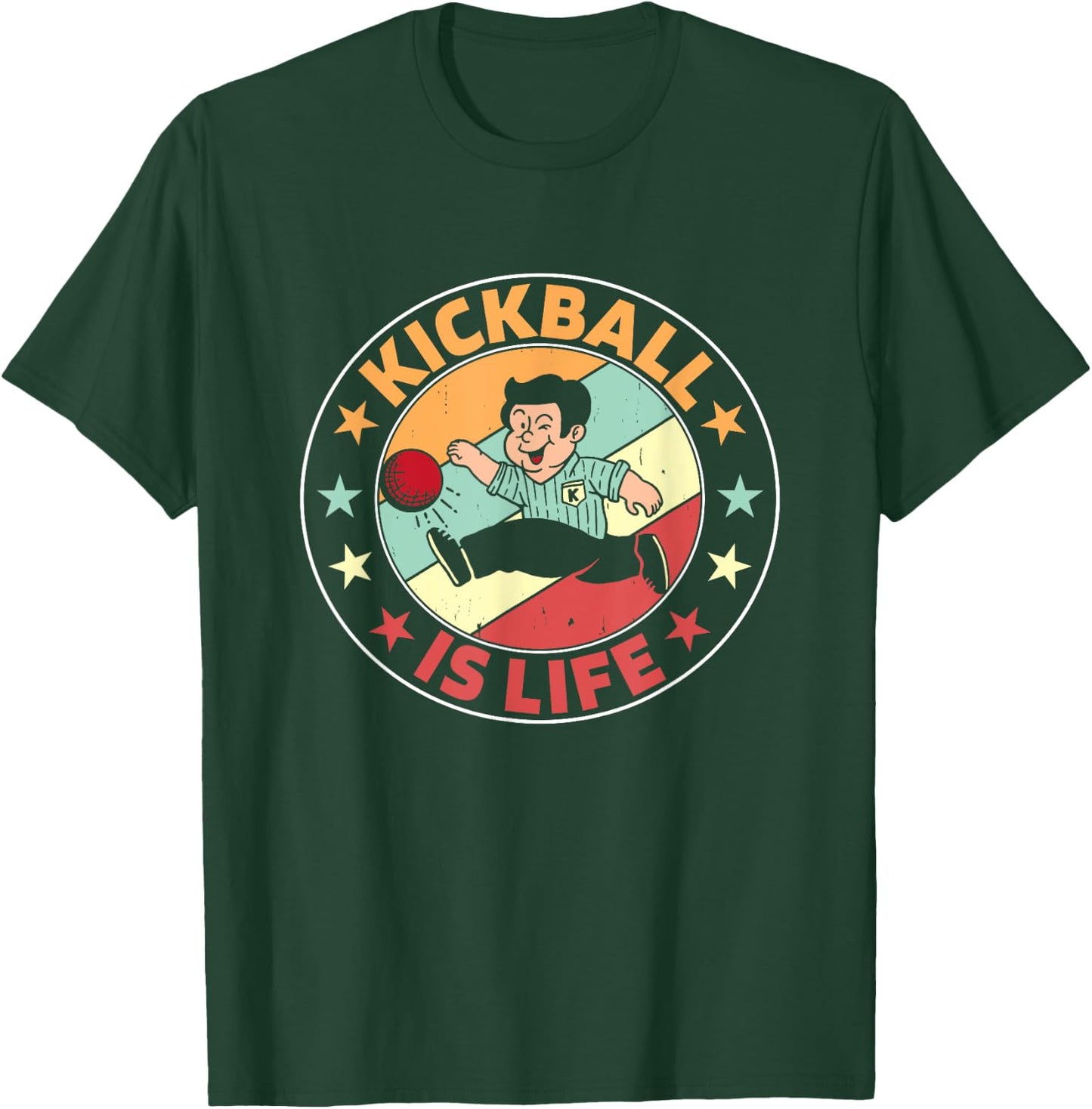 Kickball Is Life Kick Ball Champion Kickball Player Kickball T-Shirt - T-Shirt | Forest