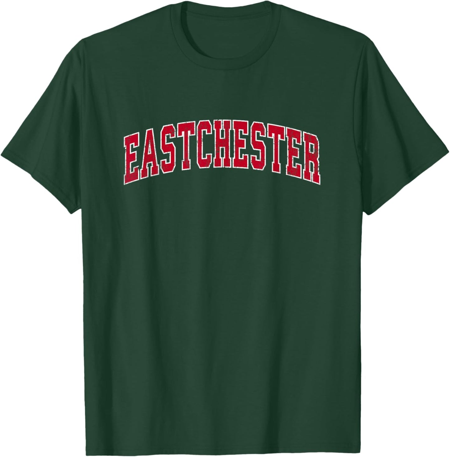 Eastchester New York NY Vintage Sports Design Red Design T-Shirt - T-Shirt | Forest
