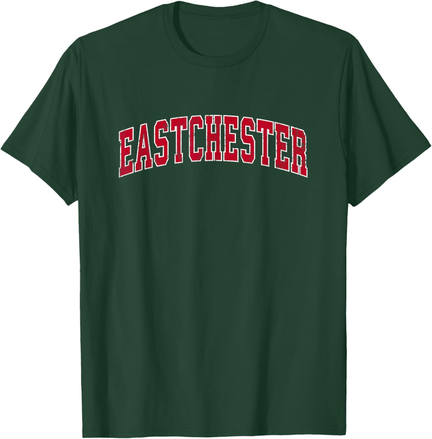Eastchester New York NY Vintage Sports Design Red Design T-Shirt - T-Shirt | Forest
