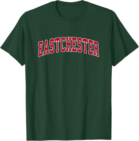Eastchester New York NY Vintage Sports Design Red Design T-Shirt - T-Shirt | Forest