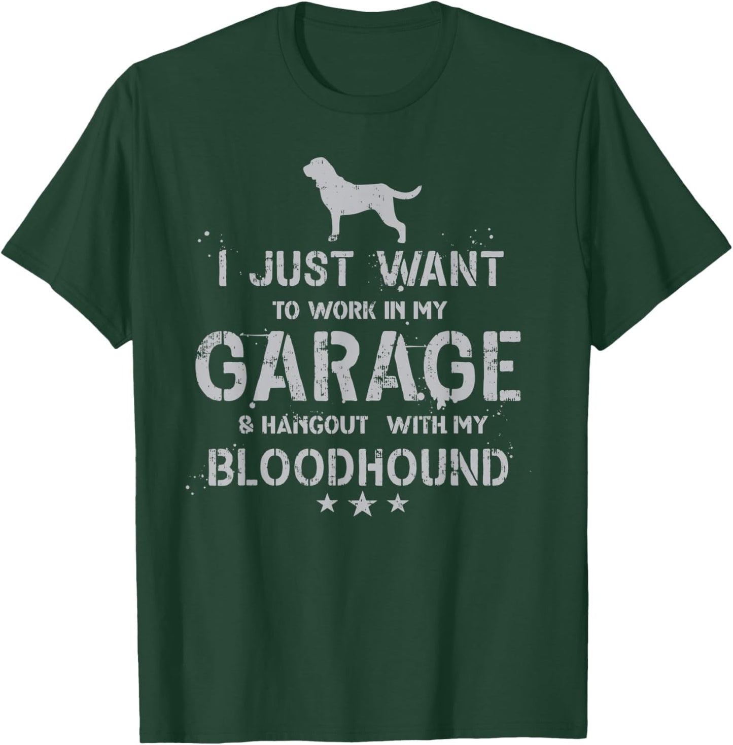 Funny Bloodhound Dad Garage Men Hang T-Shirt - T-Shirt | Forest