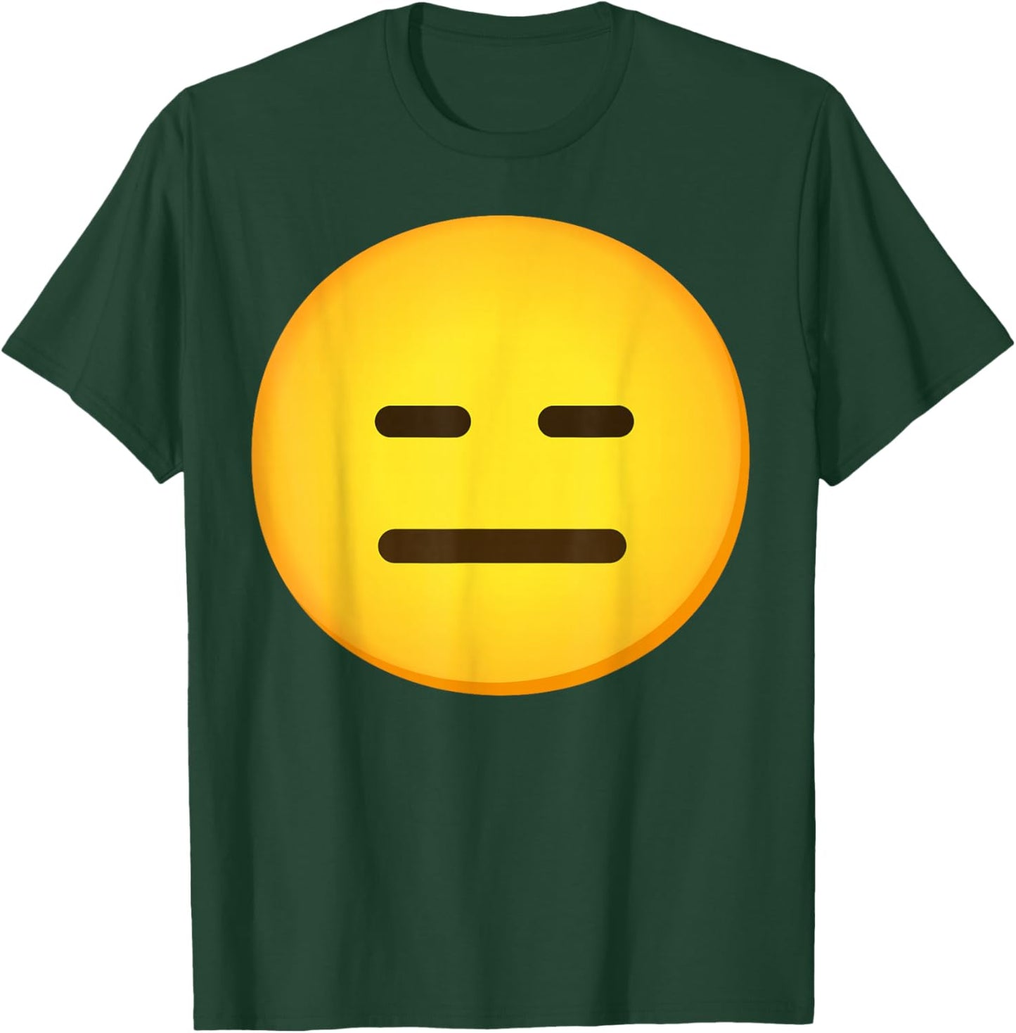 Emoticon Expressionless Face With Straight Mouth Gift T-Shirt - T-Shirt | Forest