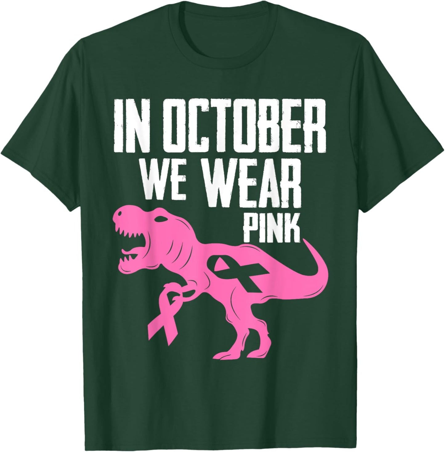 In October We Wear Pink Breast Cancer Awareness Boys Toddler T-Shirt - T-Shirt | Forest