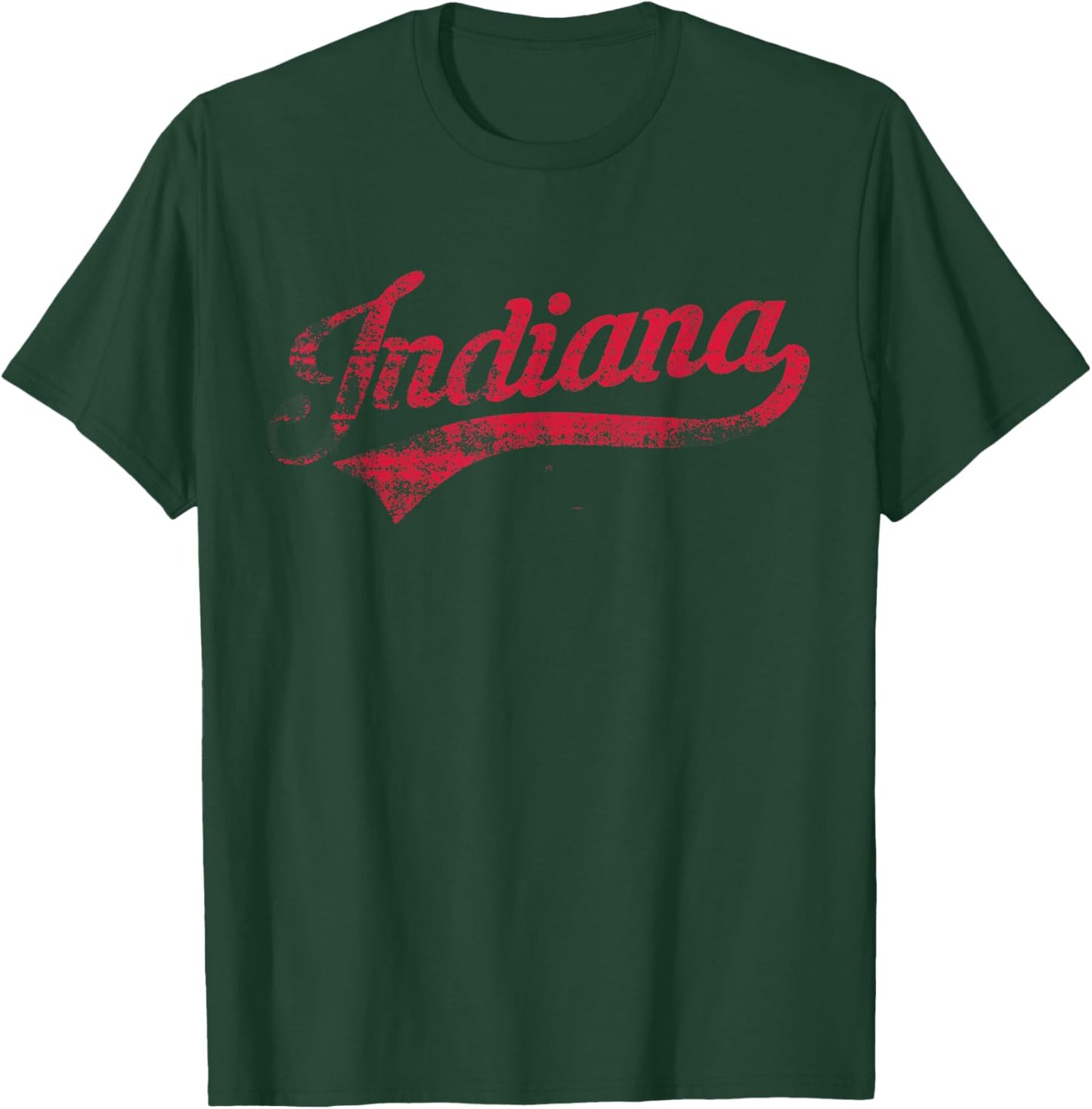 Vintage Indiana Hoosier State Distressed Pride apparel T-Shirt - T-Shirt | Forest