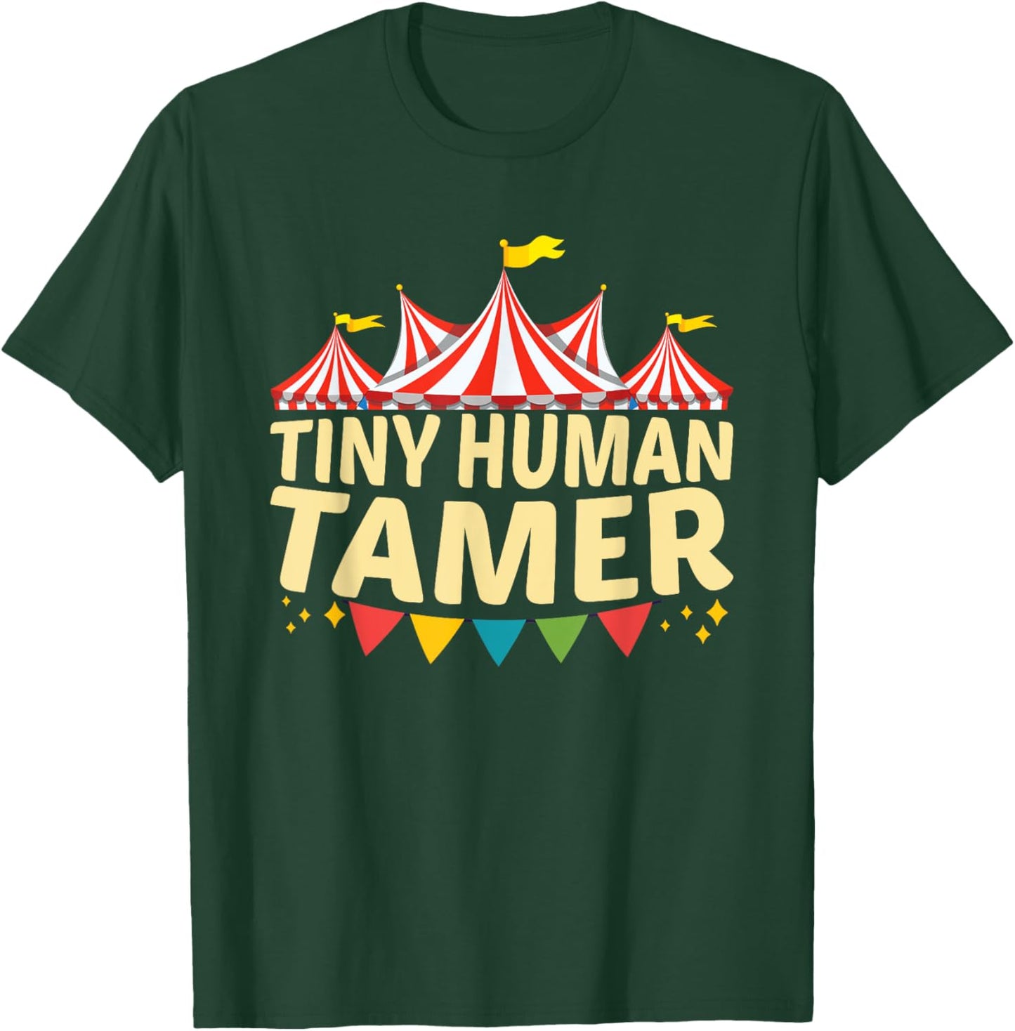 Tiny Human Tamer Funny Aesthetic Circus Art Carnival T-Shirt - T-Shirt | Forest