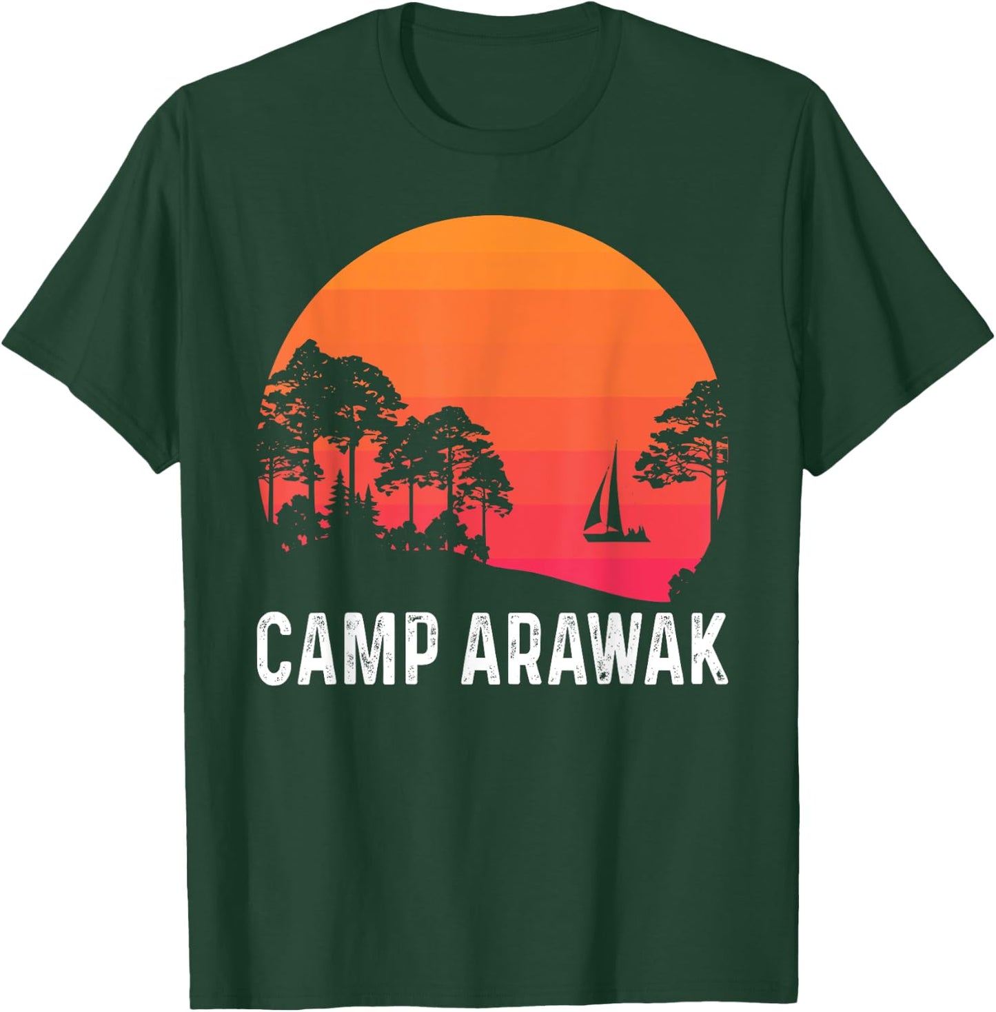 Camp Arawak Retro Summer Camp T-Shirt - T-Shirt | Forest