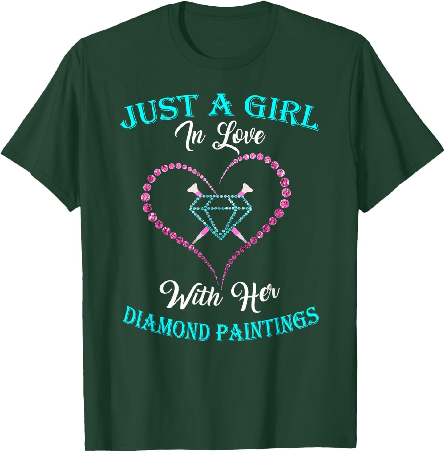 Just Girl With Diamond Painting For Diamond Painting Lover T-Shirt - T-Shirt | Forest