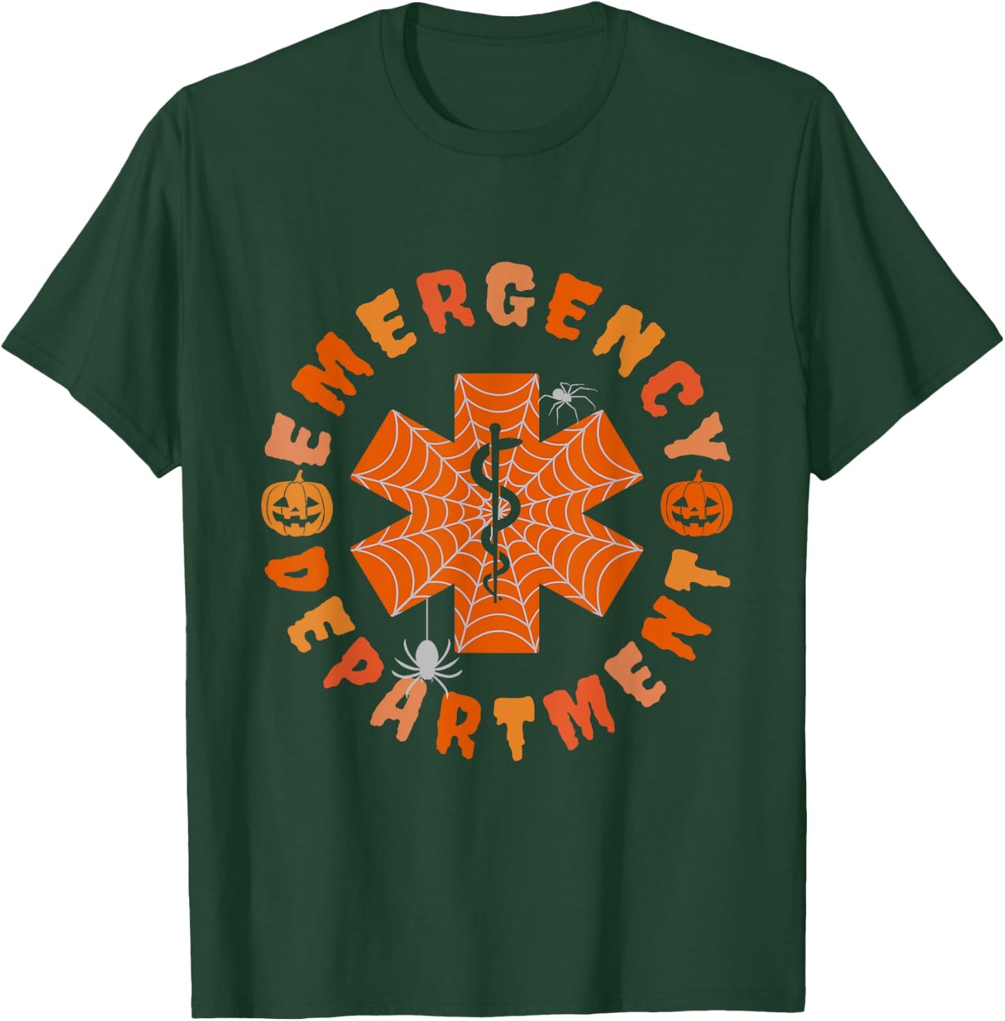 Emergency Department Halloween Emergency Room Nursing Nurse T-Shirt - T-Shirt | Forest