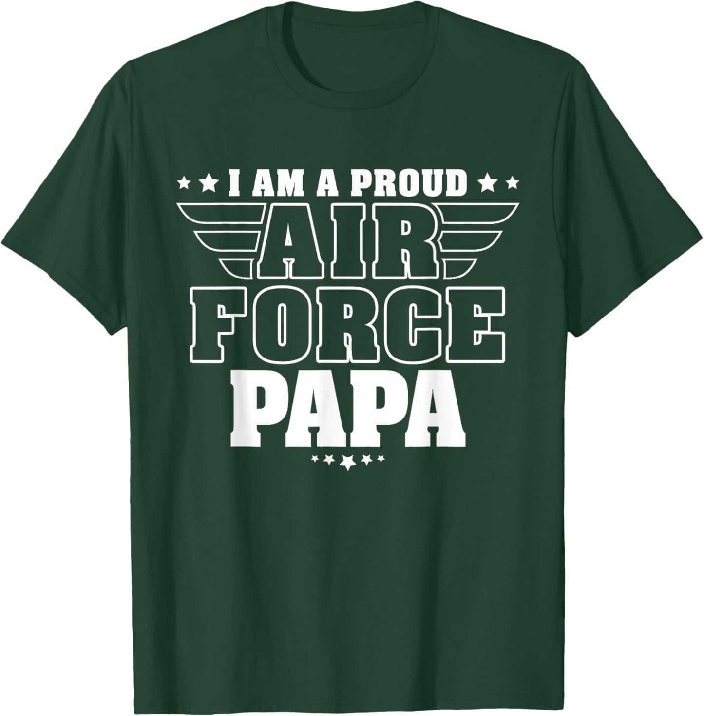 Proud Air Force Papa Patriotic Pride Military Grandfather T-Shirt - T-Shirt | Forest