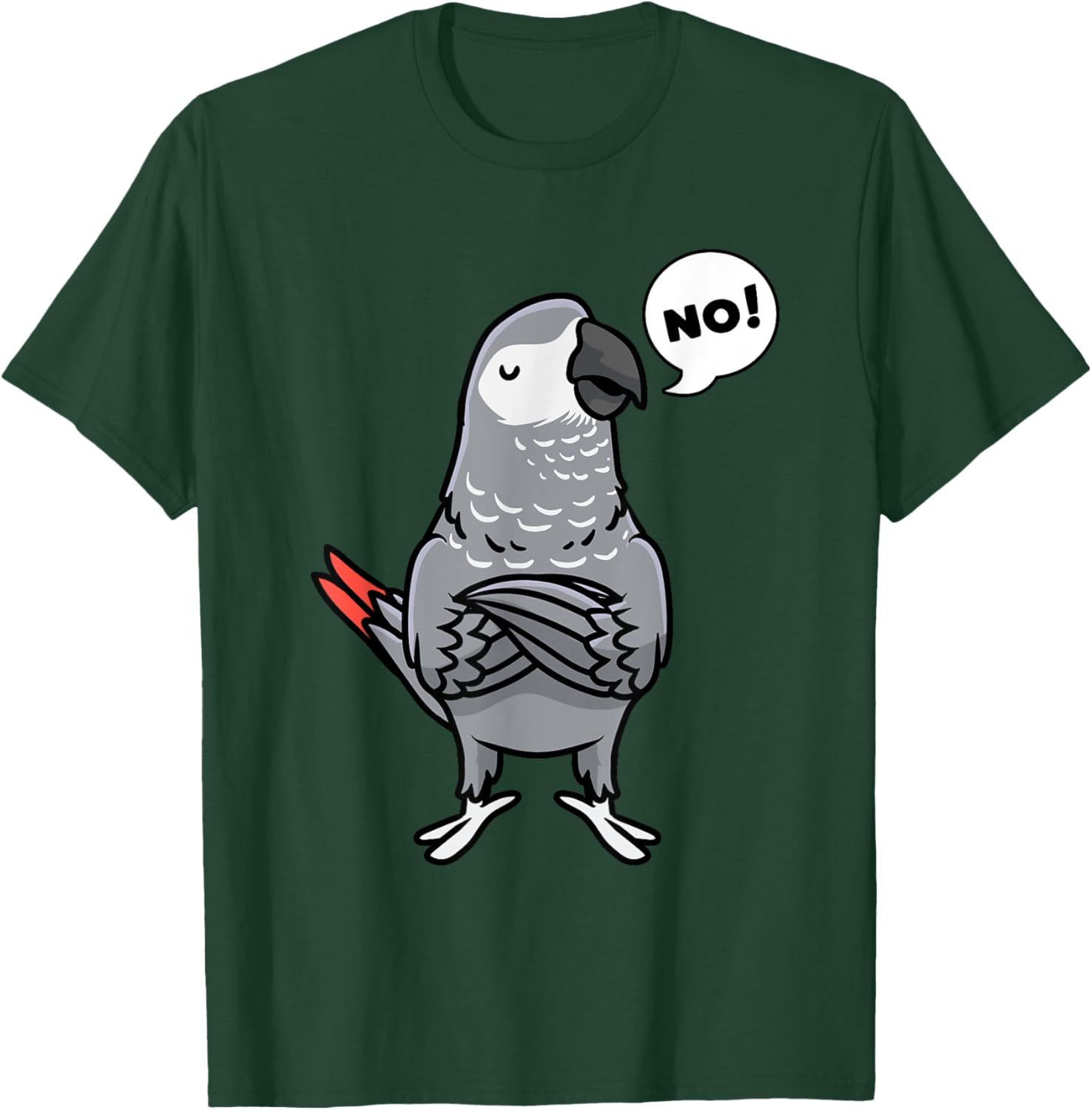 Congo African Grey Parrot T-Shirt - T-Shirt | Forest