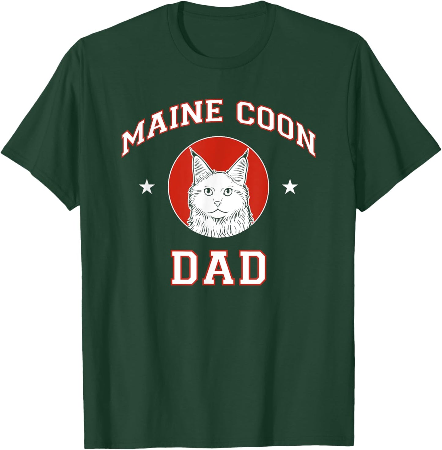 Maine Coon Cat Dad Men Women Girls Kids T-Shirt - T-Shirt | Forest