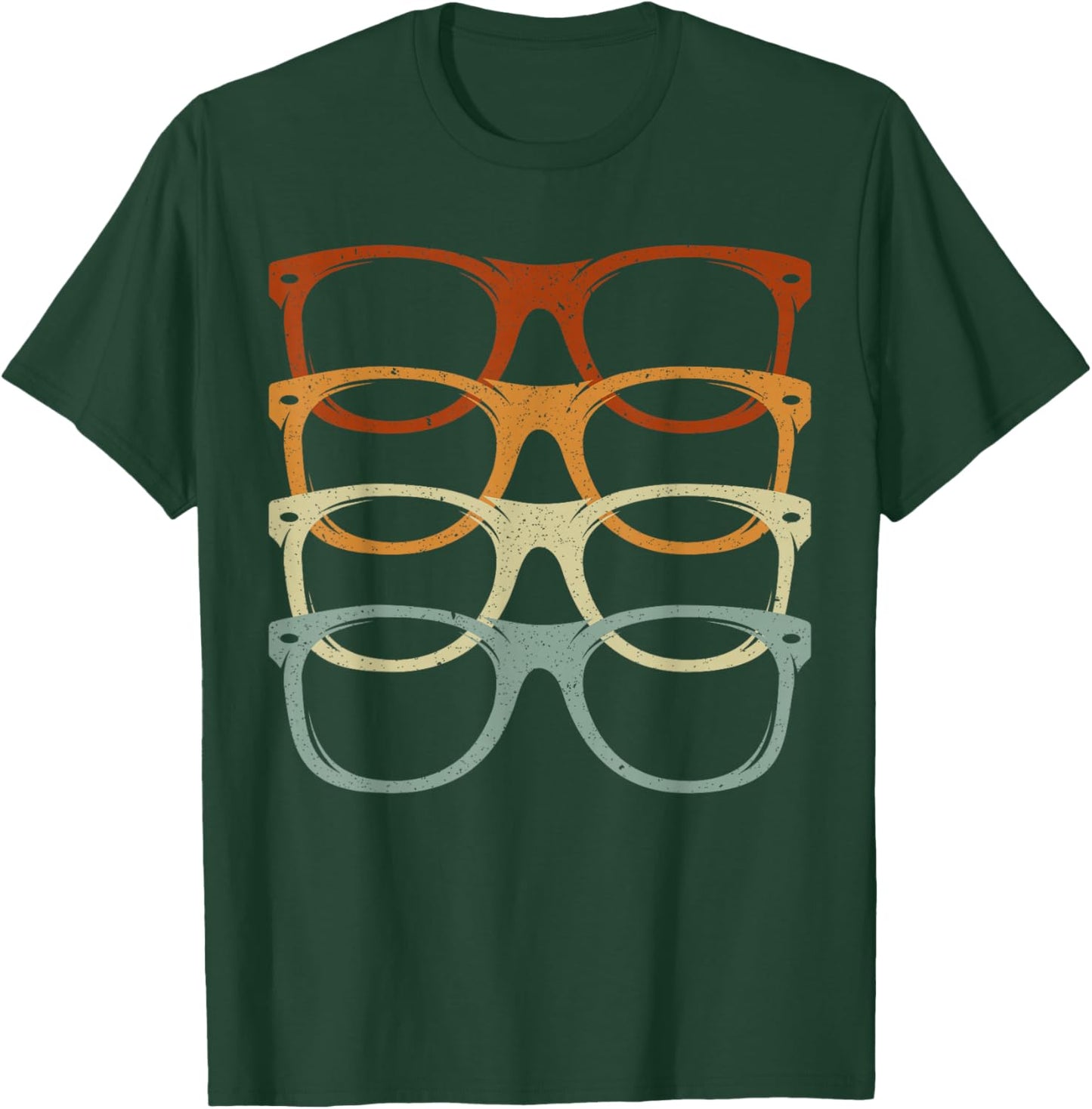 Retro Eyeglass Optician Eye Doctor Ophthalmology Optometrist T-Shirt - T-Shirt | Forest