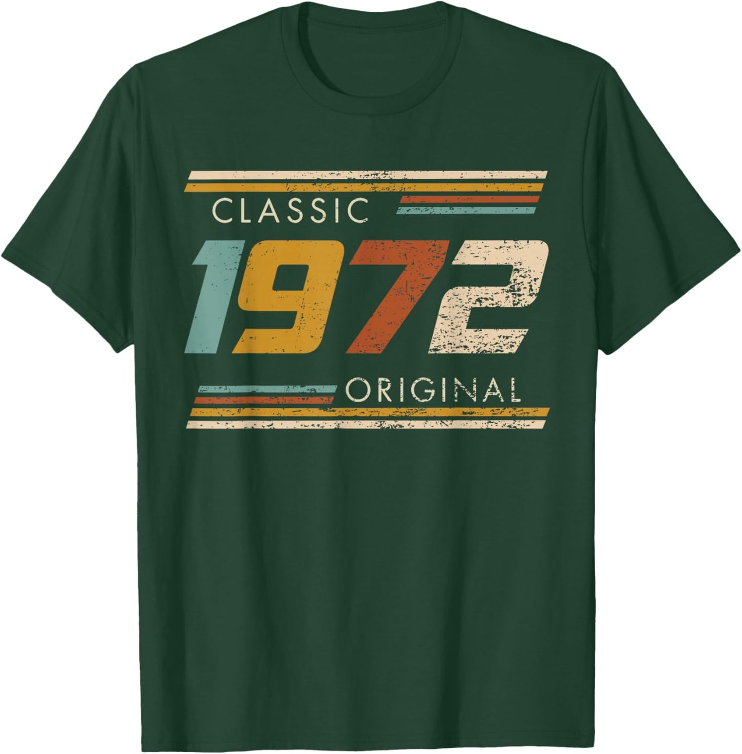 Classic 1972 Original Vintage Birthday Est 1972 Edition T-Shirt - T-Shirt | Forest
