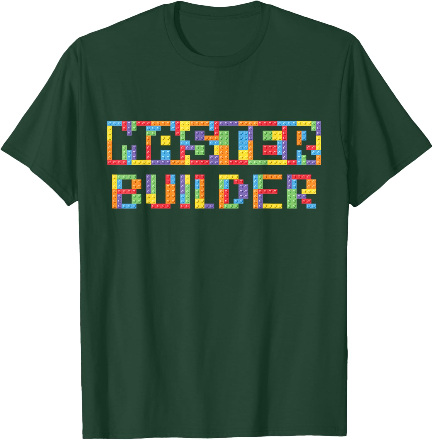 Master Builder Funny Building Blocks for Kids and Adults T-Shirt - T-Shirt | Forest