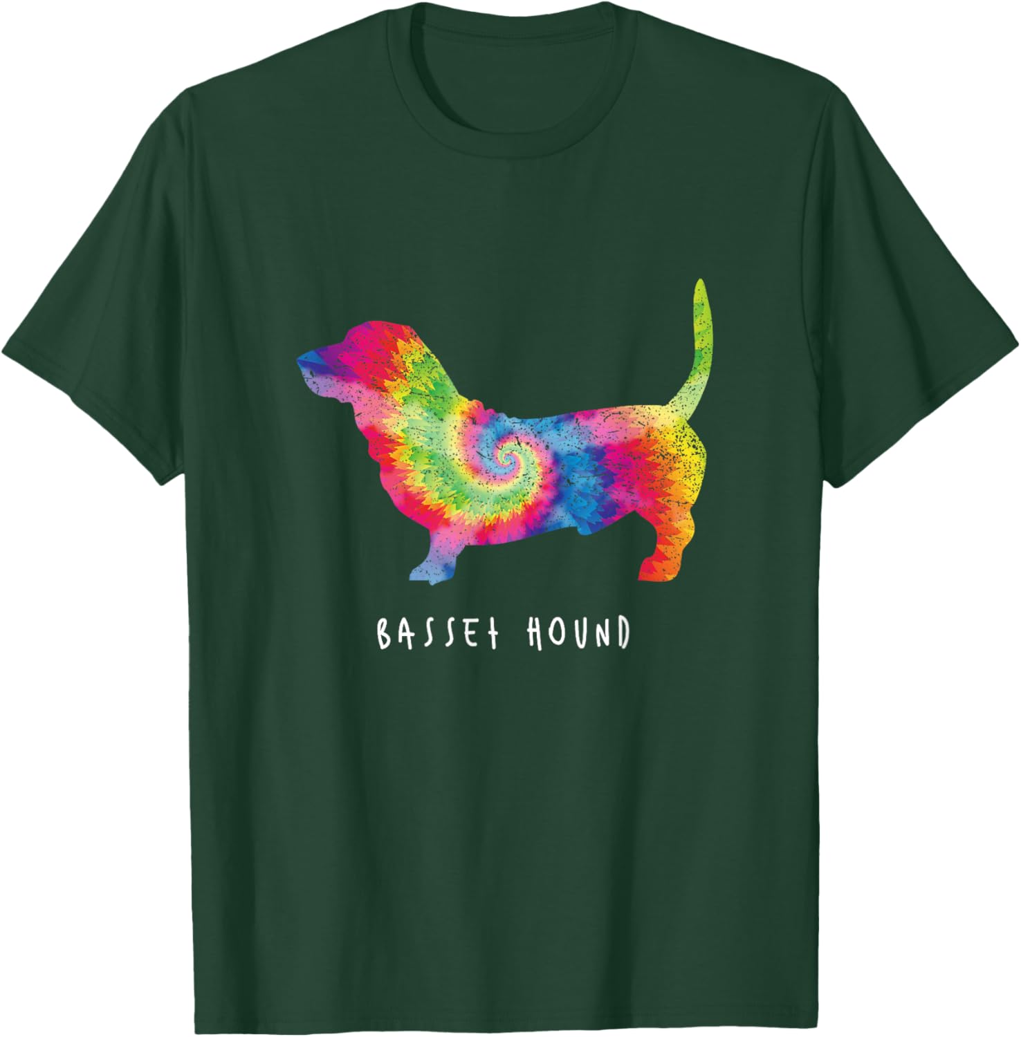 Basset Hound Lover Cute Puppy Pet Dog Owner Hippy Tie Dye Women T-Shirt - T-Shirt | Forest
