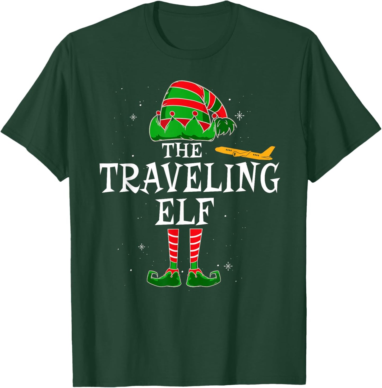 The Traveling Elf Group Matching Family Christmas Traveler T-Shirt - T-Shirt | Forest