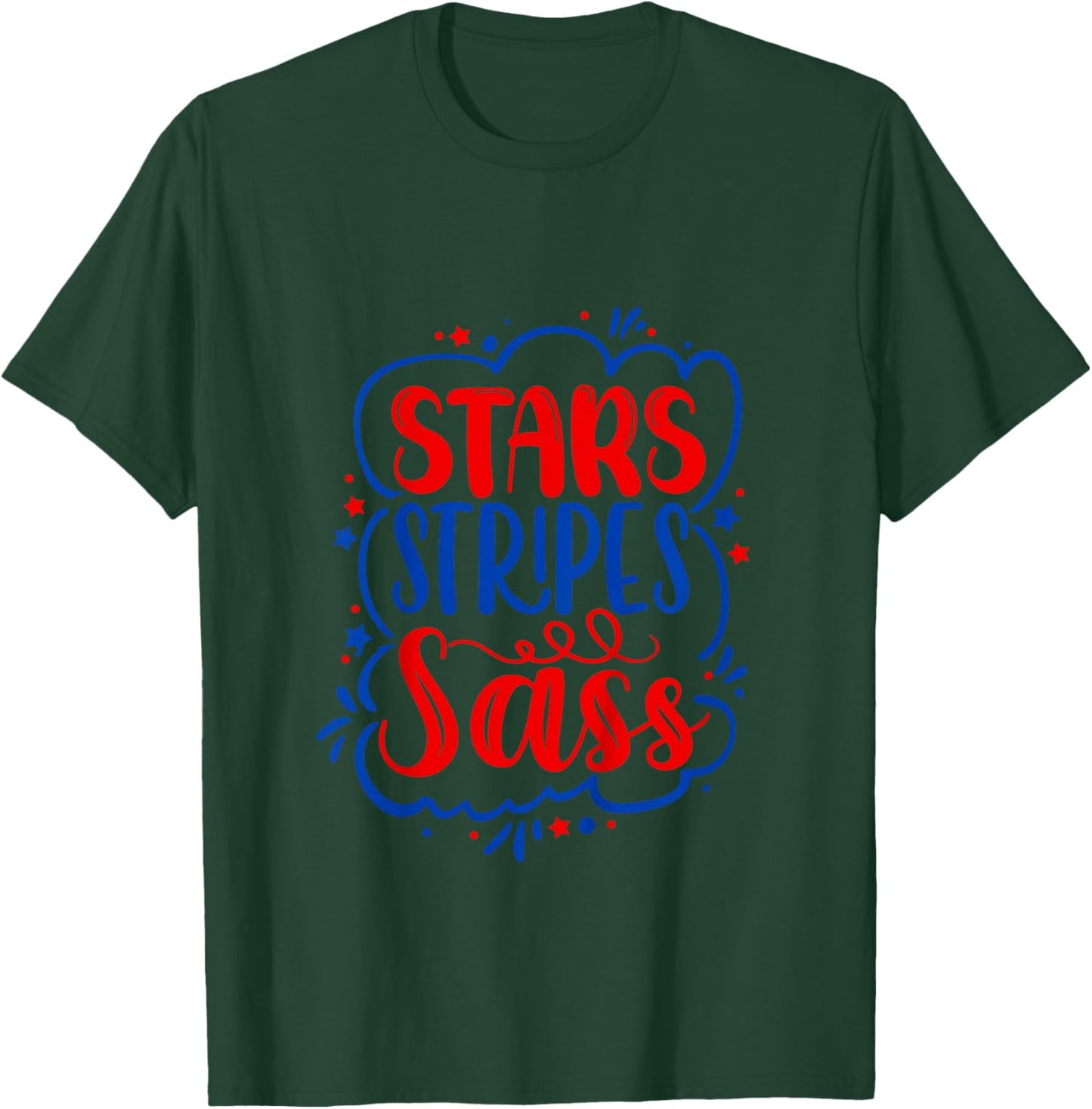 Stars Stripes Sass Funny 4th Of July Patriotic Baby Toddler for Kids T-Shirt - T-Shirt | Forest