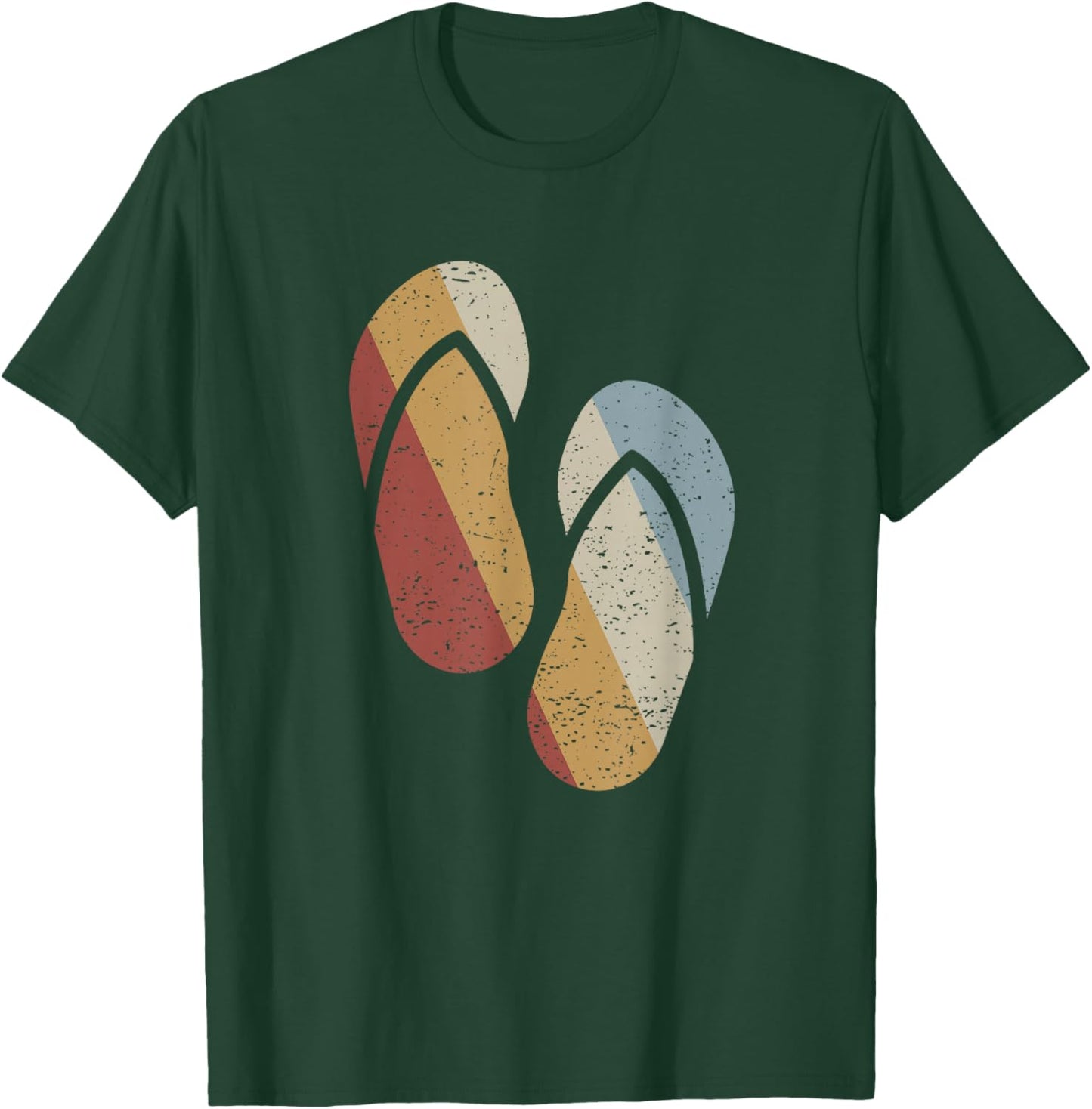 Flip Flops Retro Style Vintage T-Shirt - T-Shirt | Forest