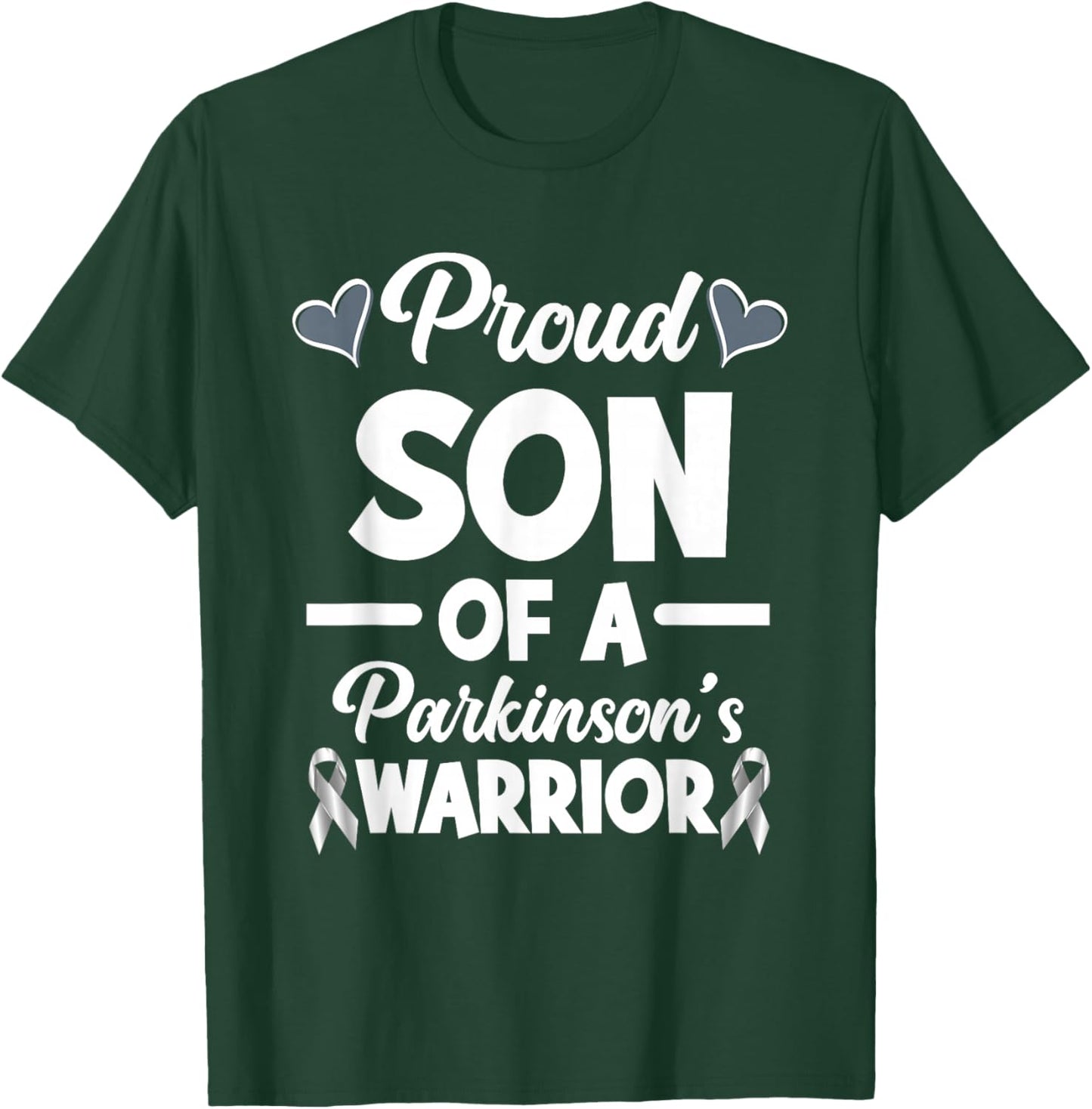 Proud Son Of A Parkinson's Warrior Parkinson's Awareness T-Shirt - T-Shirt | Forest