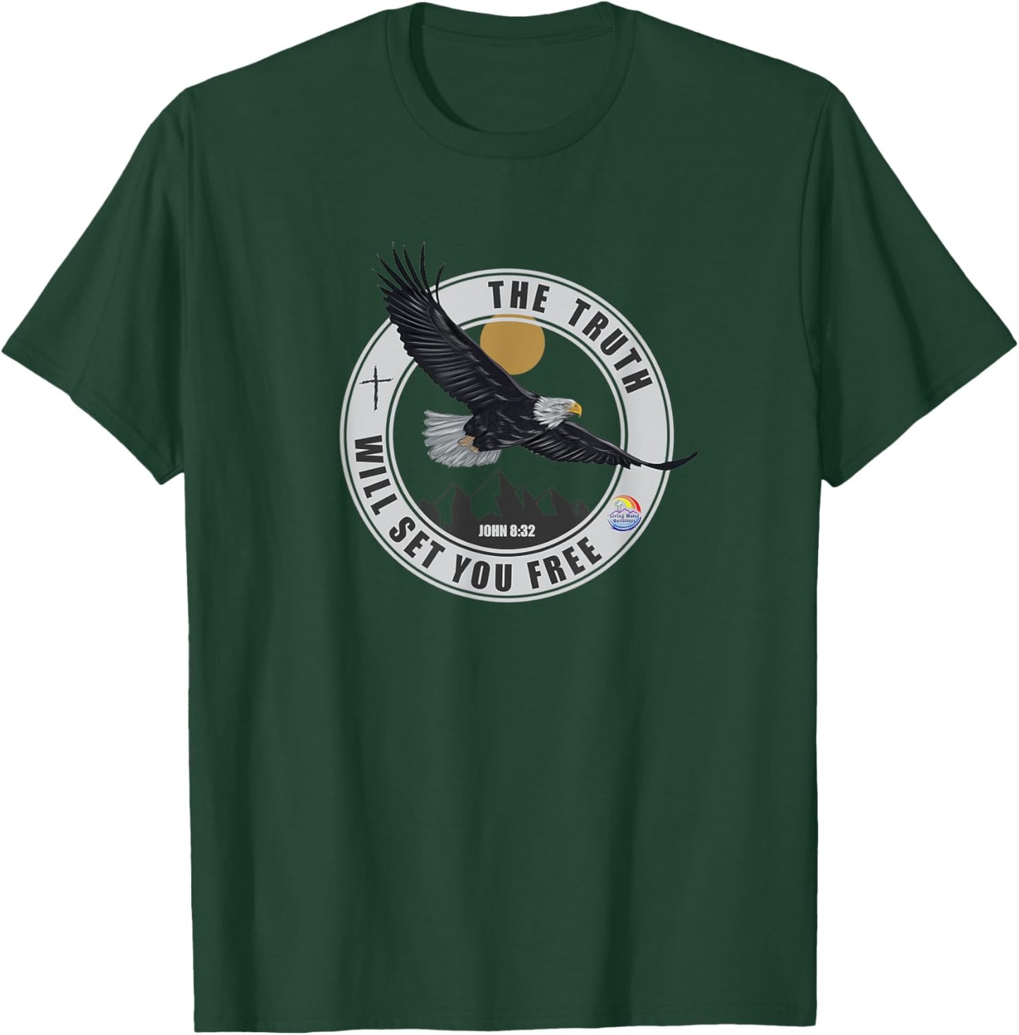 The Truth Will Set You Free Bible Scripture Freedom Eagle T-Shirt - T-Shirt | Forest