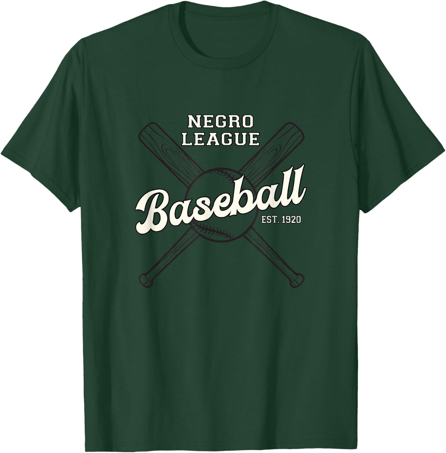 Vintage Negro League Baseball Black History Month T-Shirt - T-Shirt | Forest