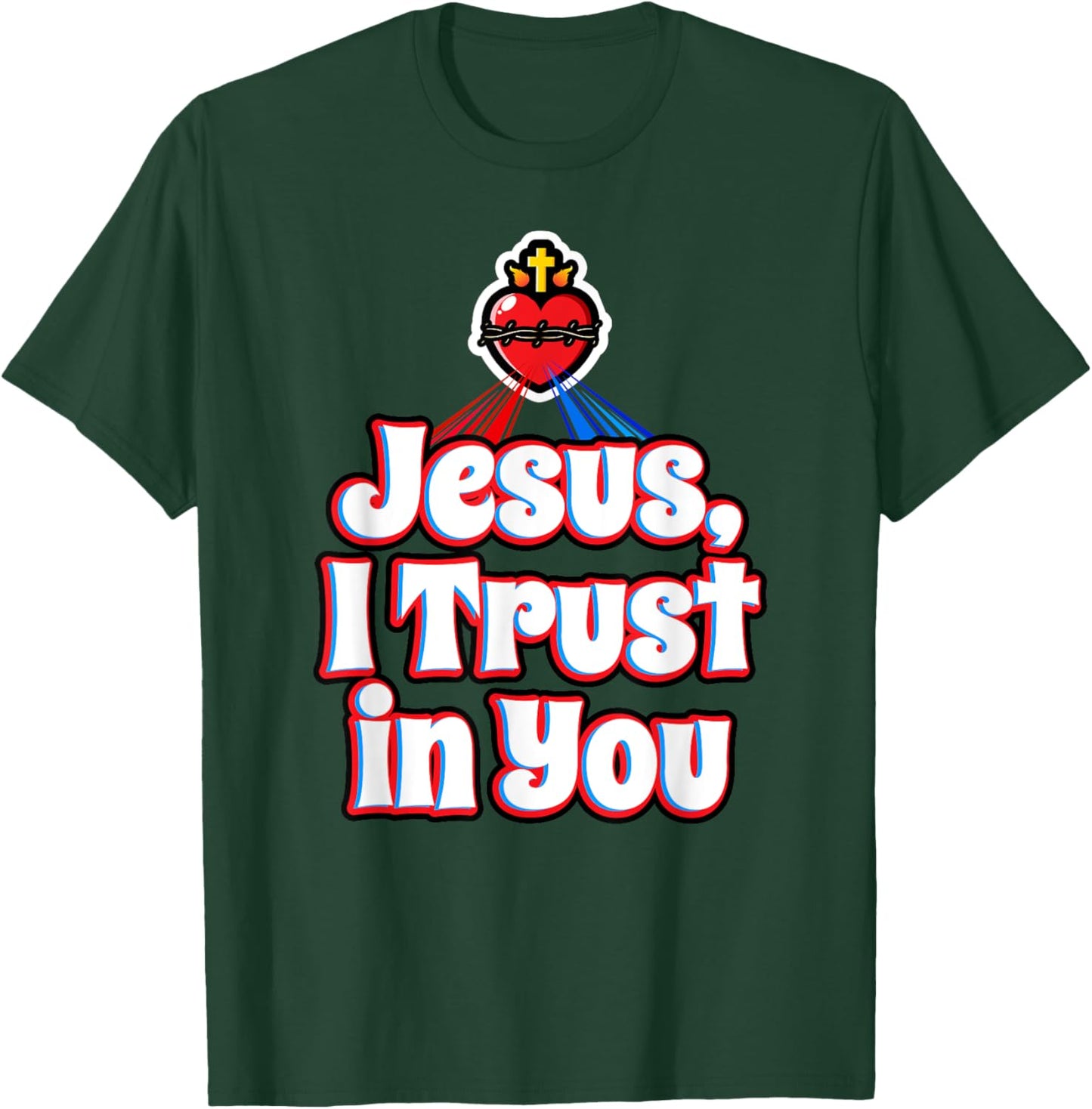 Divine Mercy for Kids Jesus I Trust in You Sacred Heart Cute T-Shirt - T-Shirt | Forest