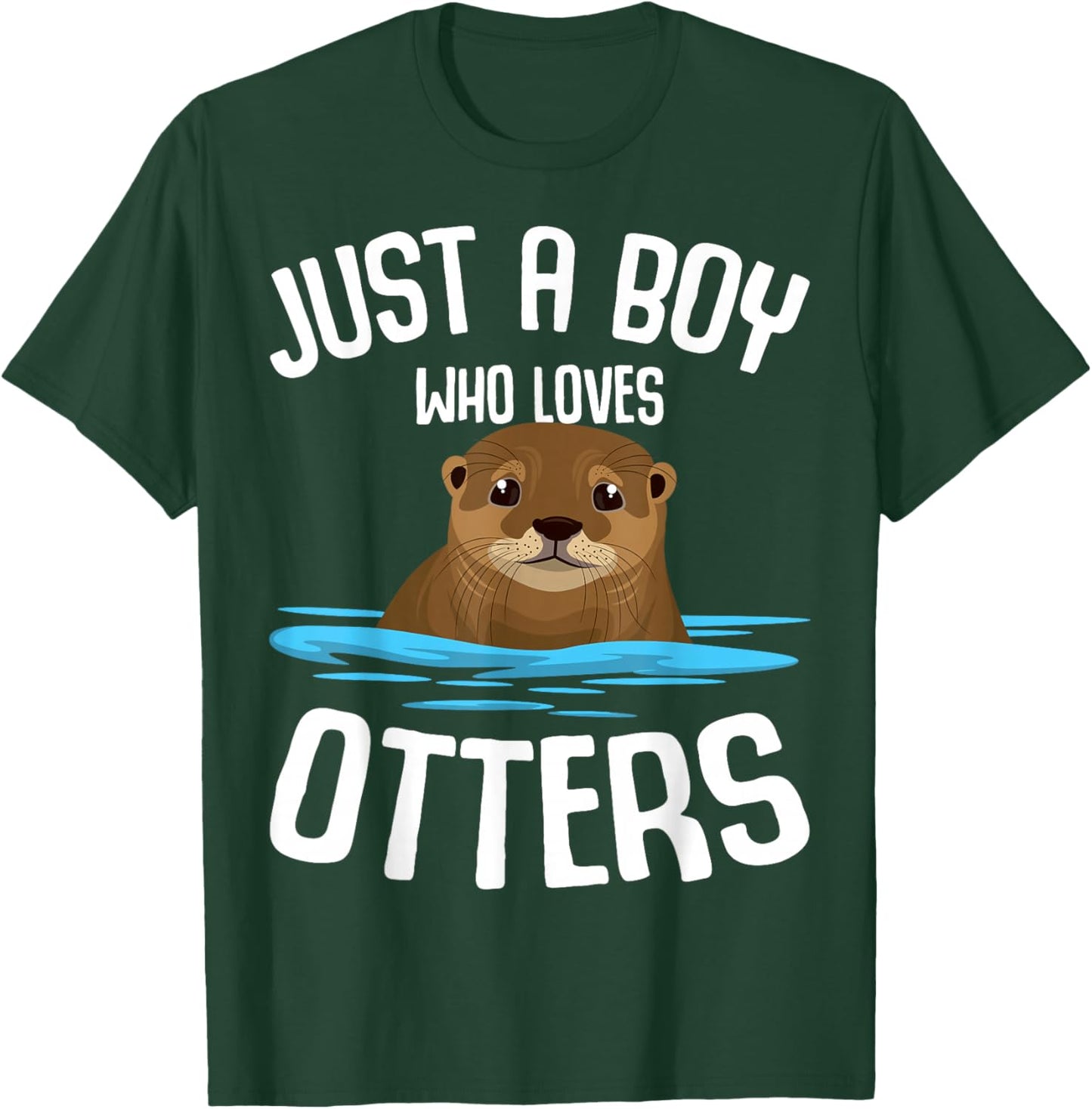 Just a Boy Who Loves Otters Kids Boys Otter T-Shirt - T-Shirt | Forest