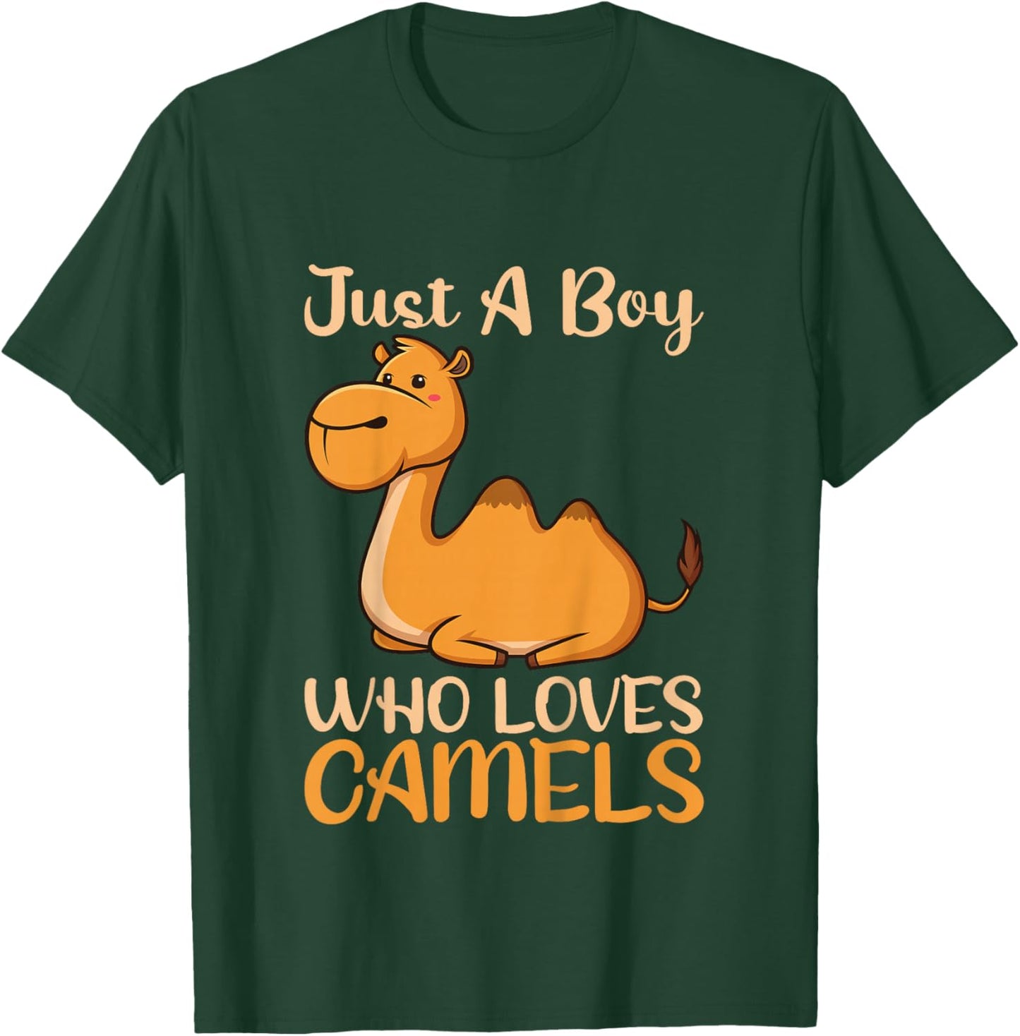Kids Just A Boy Loves Camels Kids Pajamas T-Shirt - T-Shirt | Forest