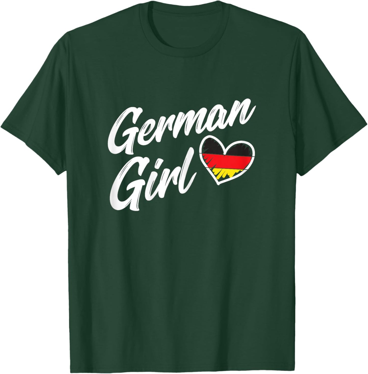 Germany Funny Deutschland Flag German Girl German Roots T-Shirt - T-Shirt | Forest