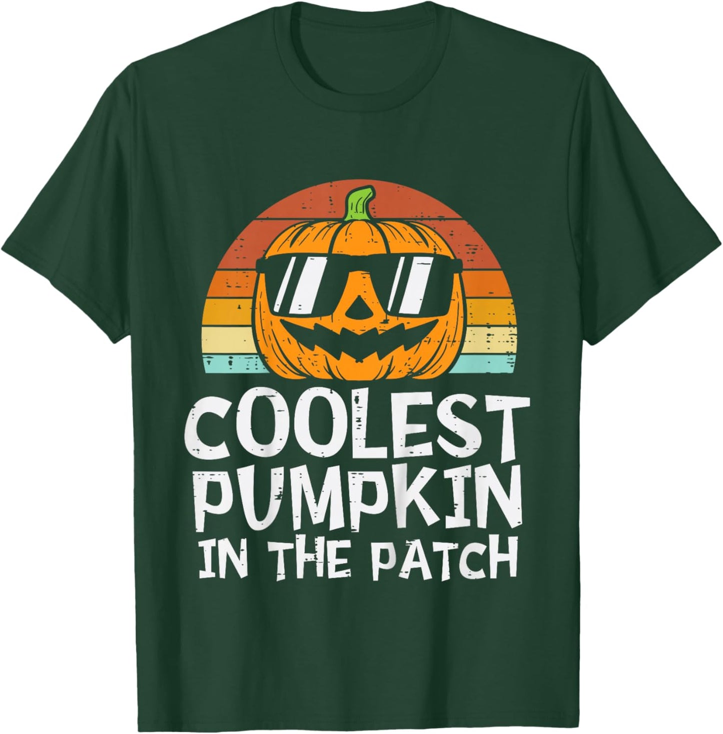 Kids Coolest Pumpkin In The Patch Toddler Boys Halloween Kids T-Shirt - T-Shirt | Forest