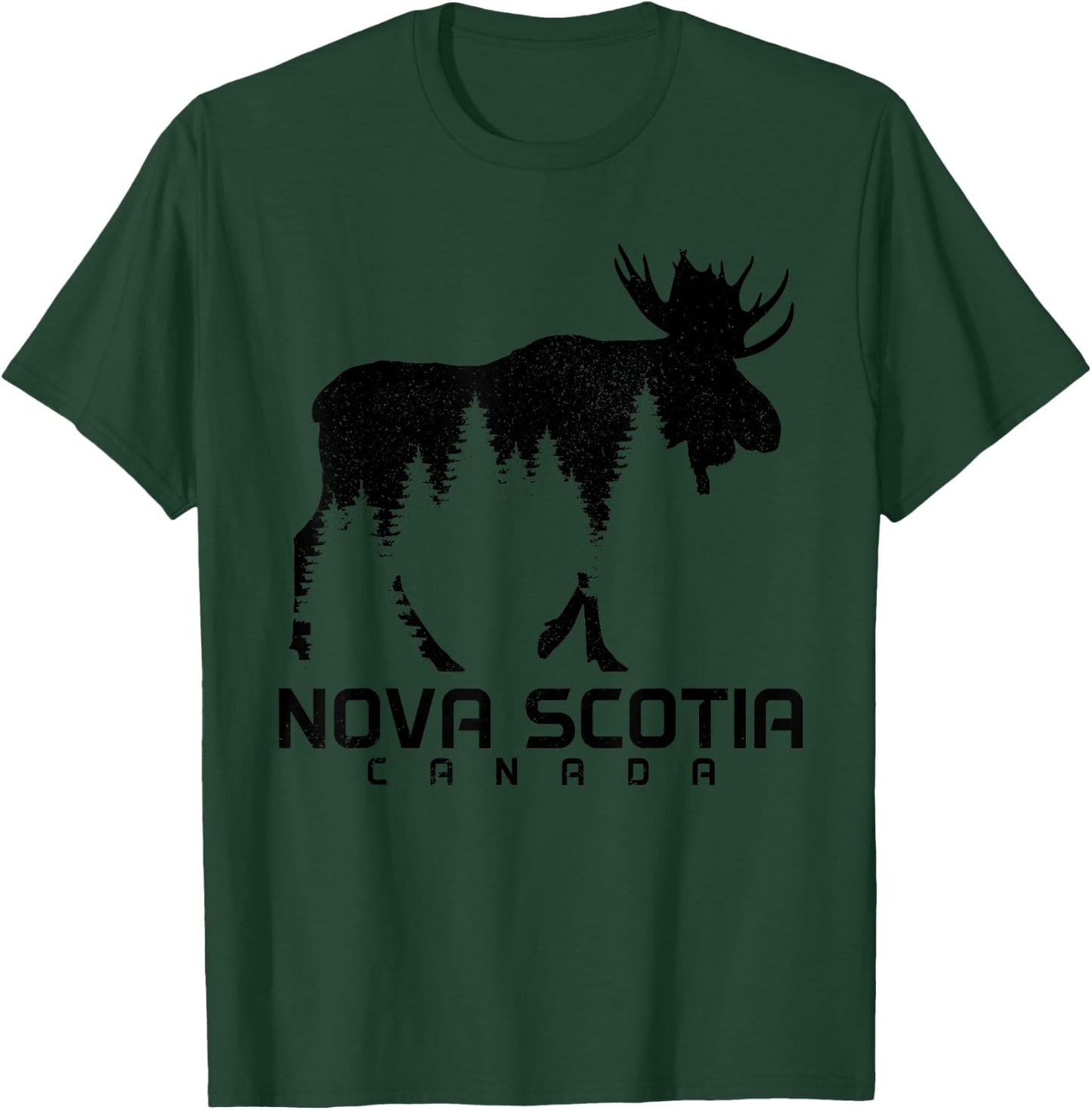 Nova Scotia Canada Vintage Moose Souvenir T-Shirt - T-Shirt | Forest