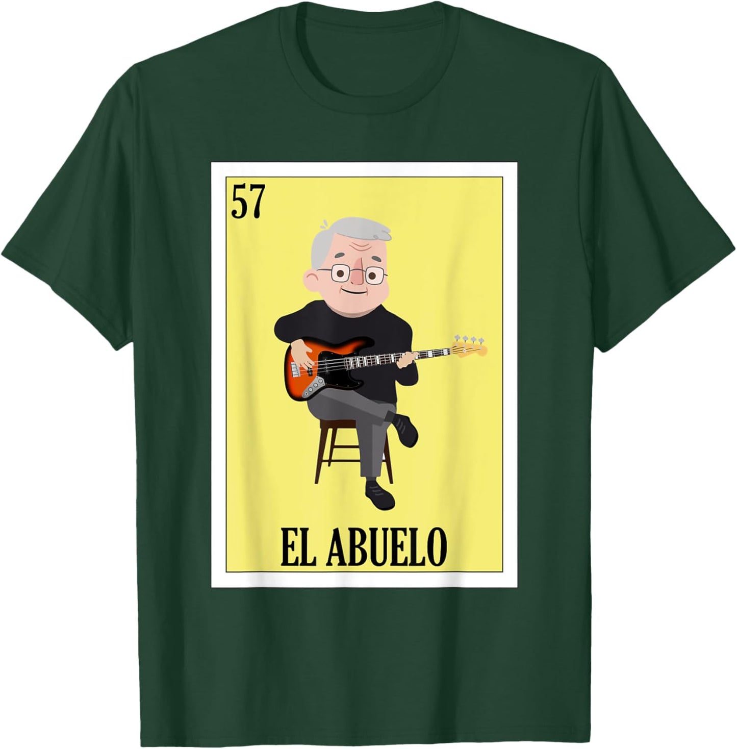 Funny Mexican Guitar Design for Grandpa - El Abuelo T-Shirt - T-Shirt | Forest