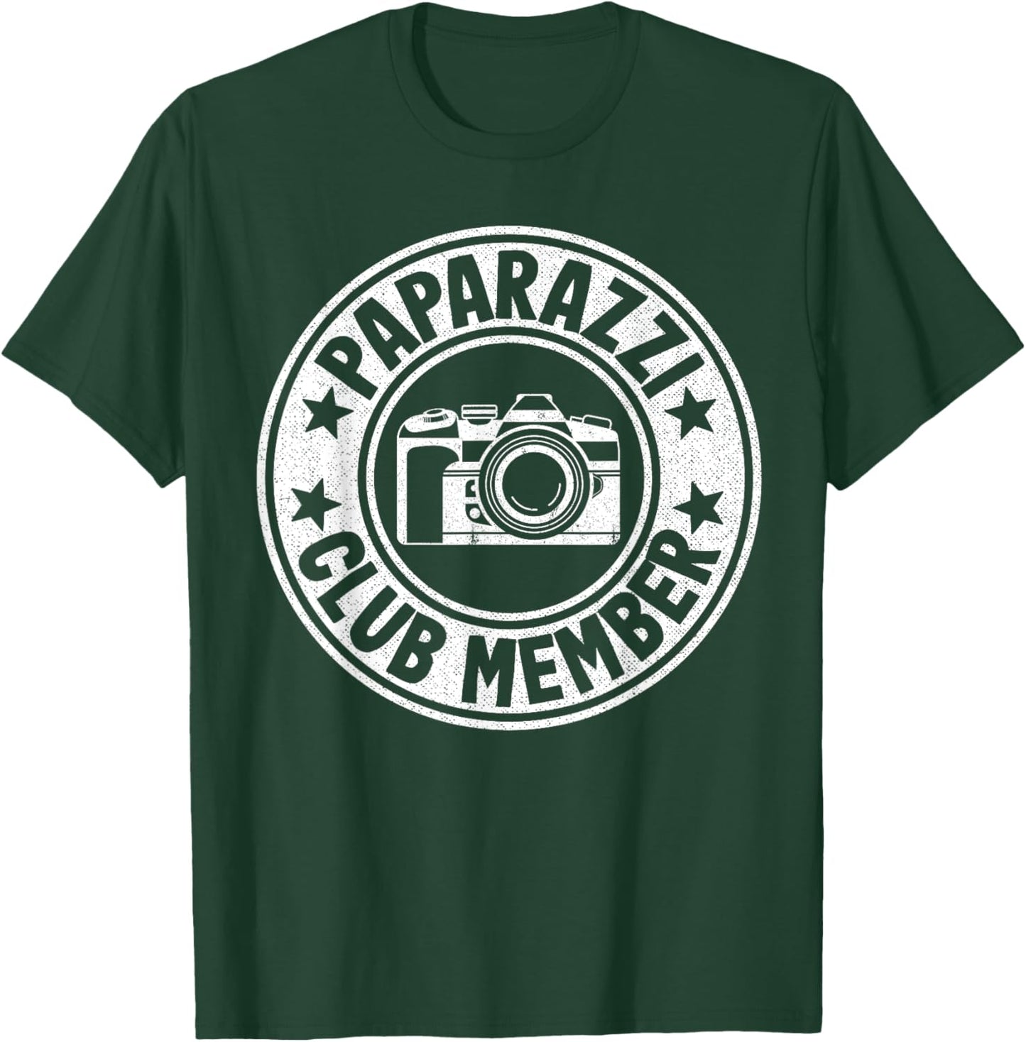 Paparazzi Club Member Photographer Camera Funny Photography T-Shirt - T-Shirt | Forest