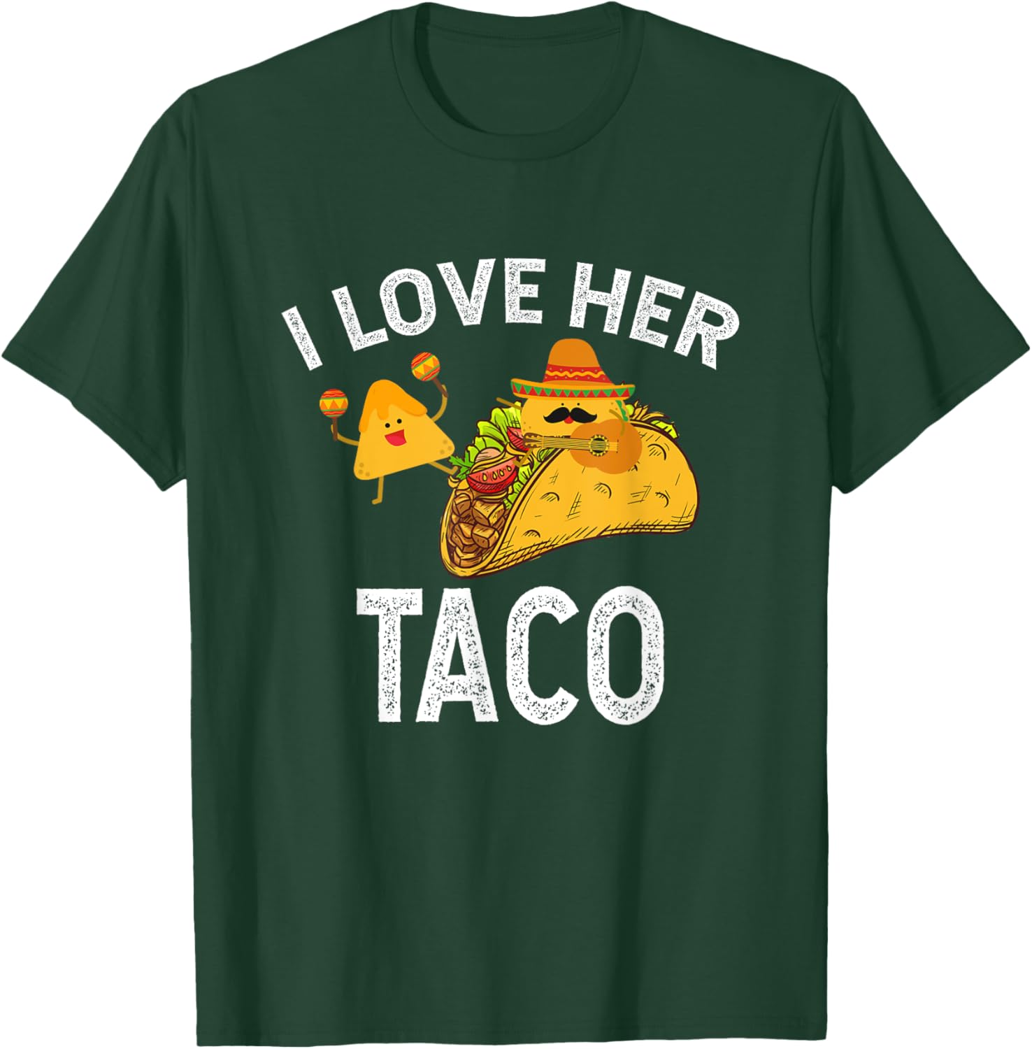 I Love Her Taco Matching Couple Cinco De Mayo Men Bestfriend T-Shirt - T-Shirt | Forest