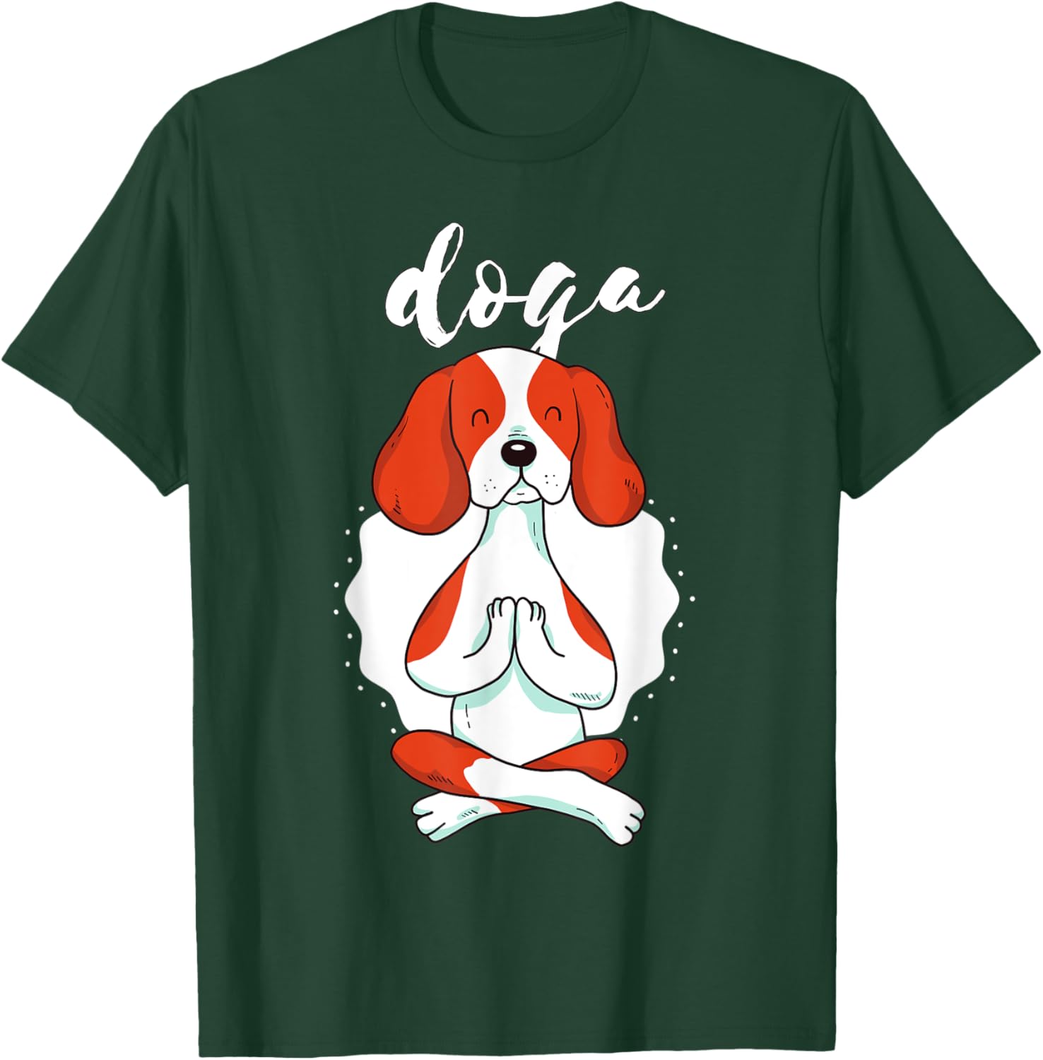 Meditation Yoga Dog Shirt Doga Sport Dog Yoga Doga Men Women T-Shirt - T-Shirt | Forest