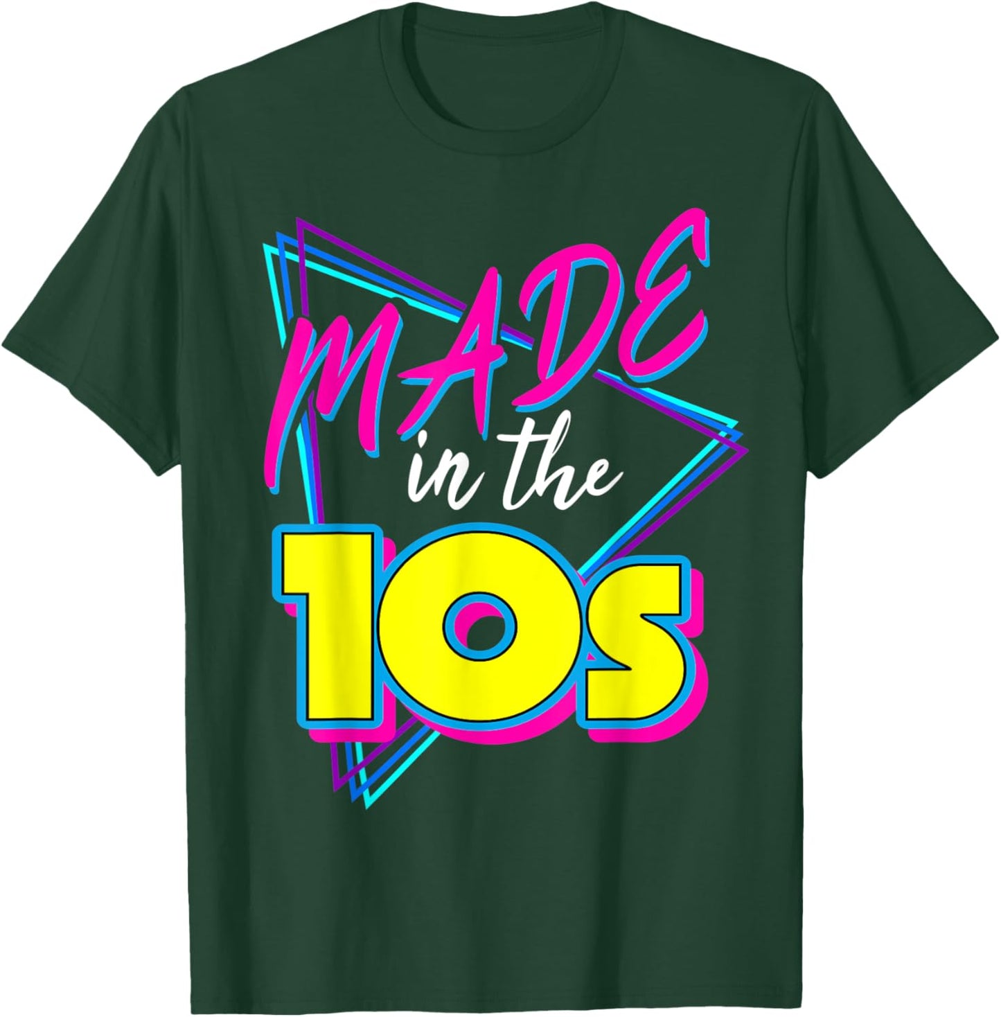 Made In The 10s Retro Vintage Born 2010's Birthday Costume T-Shirt - T-Shirt | Forest