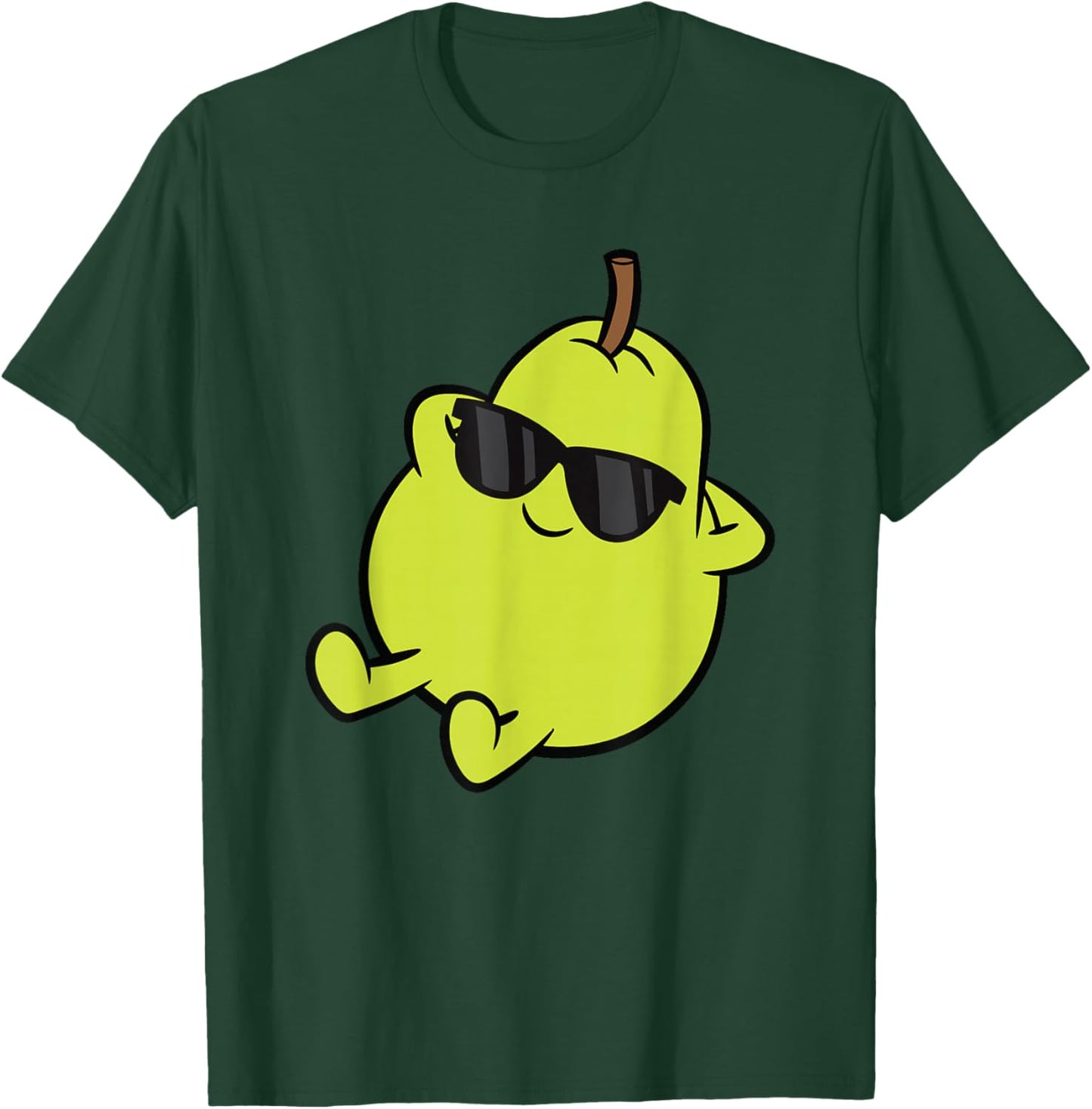 Cute Pear Fruit and Gifts Cute Pear Fruit Relaxing Lazy Pear T-Shirt - T-Shirt | Forest
