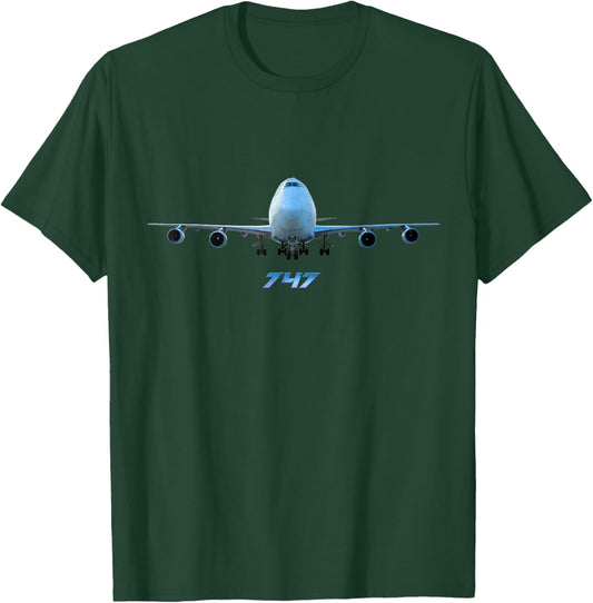 Airline Jet 747 airplane Airliner Jumbo jet on the ground T-Shirt - T-Shirt | Forest