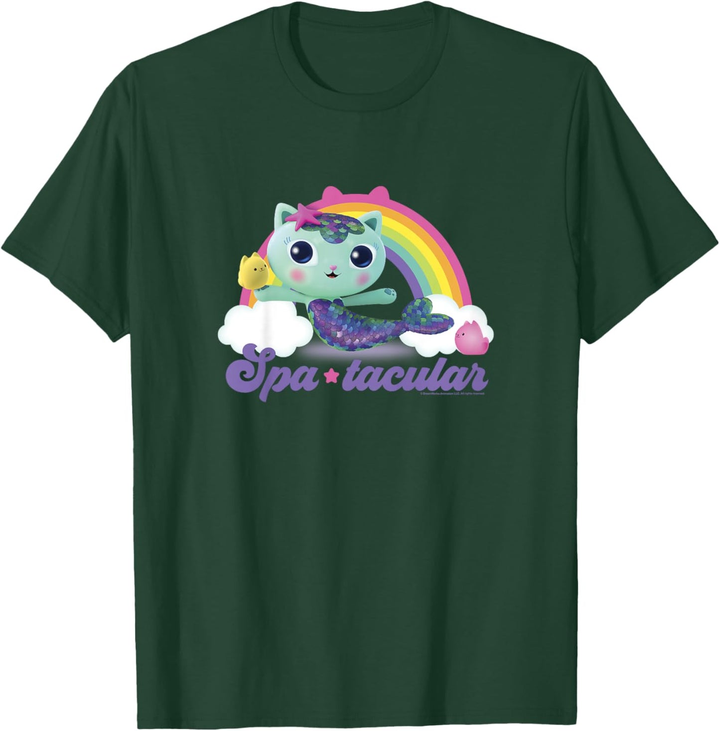 Kids Gabby's Dollhouse MerCat Spa-tacular Rainbow Youth T-Shirt - T-Shirt | Forest