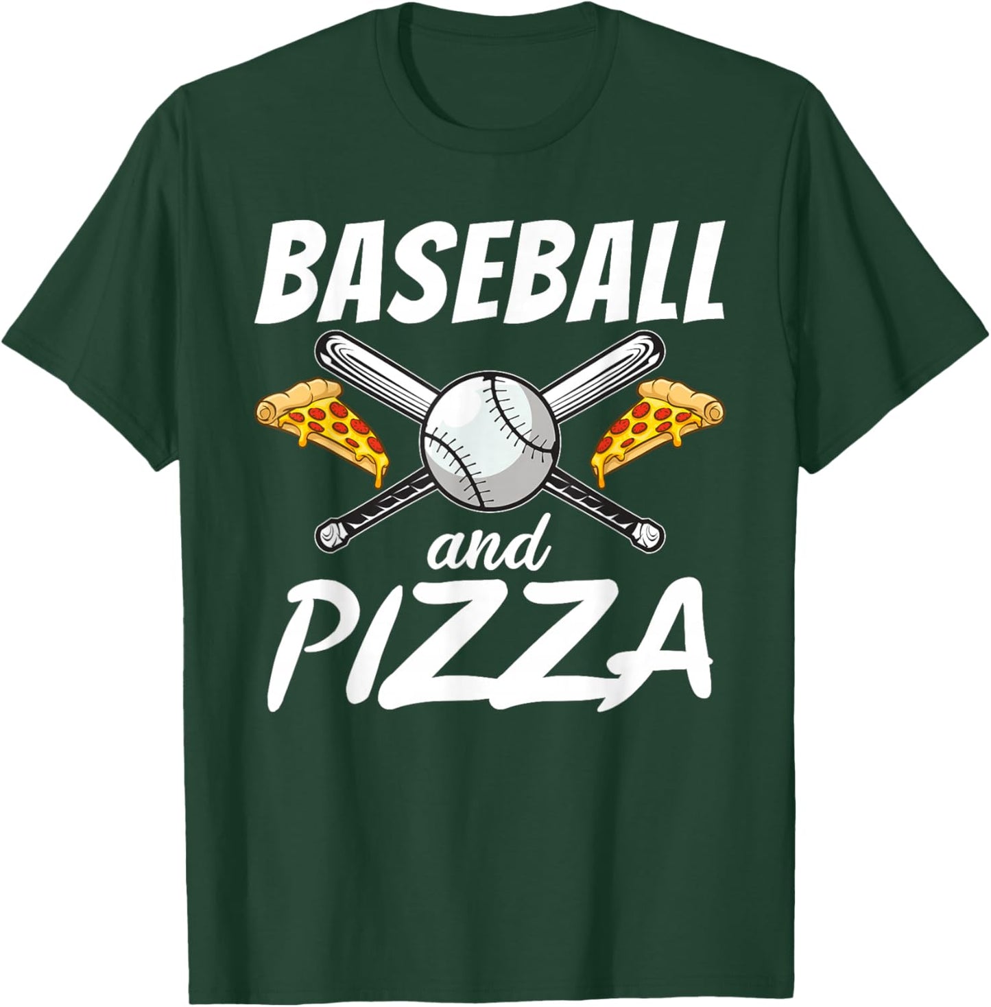 Baseball and Pizza Snack Pizzalove Pizza T-Shirt - T-Shirt | Forest