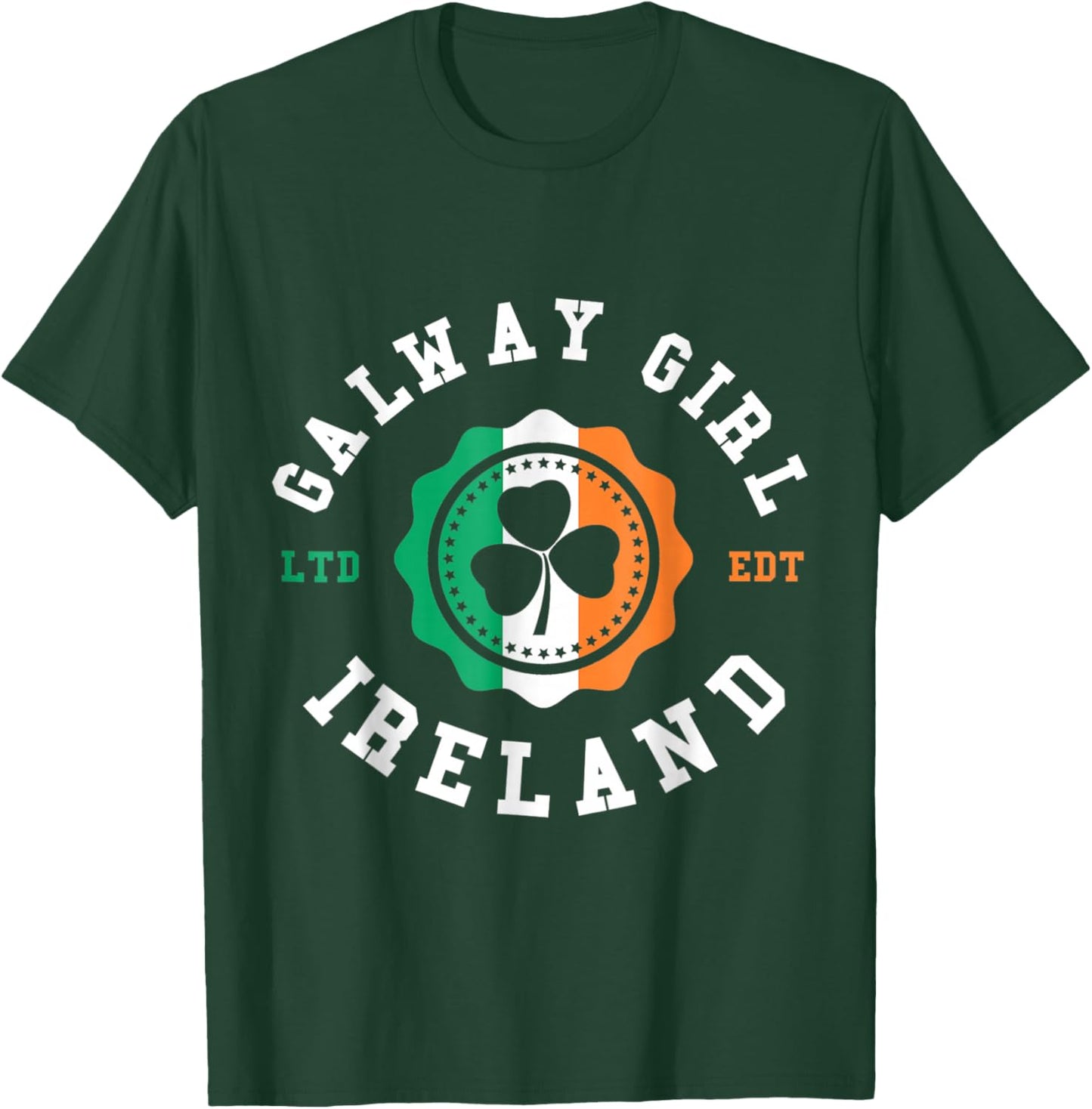 Funny Galway Girl Ireland Shamrock Irish Pride T-Shirt - T-Shirt | Forest