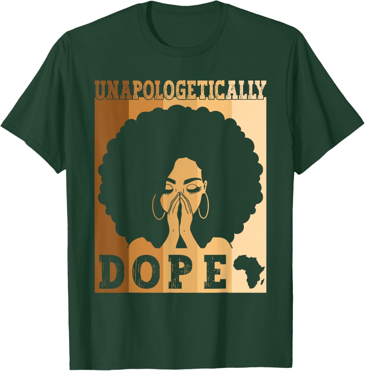 Unapologetically Dope Black Afro Melanin Black History Month T-Shirt - T-Shirt | Forest
