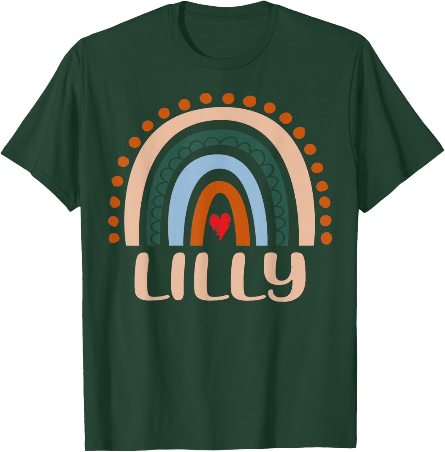Lilly Name Personalized Funny Women Rainbow Lilly T-Shirt - T-Shirt | Forest