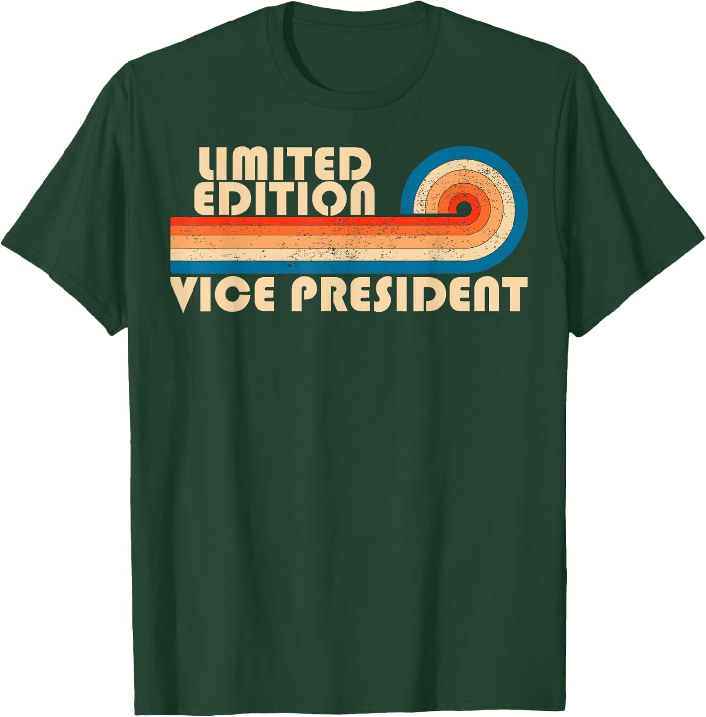 Vice President Retro 70s 80s Sunset Stripe T-Shirt - T-Shirt | Forest