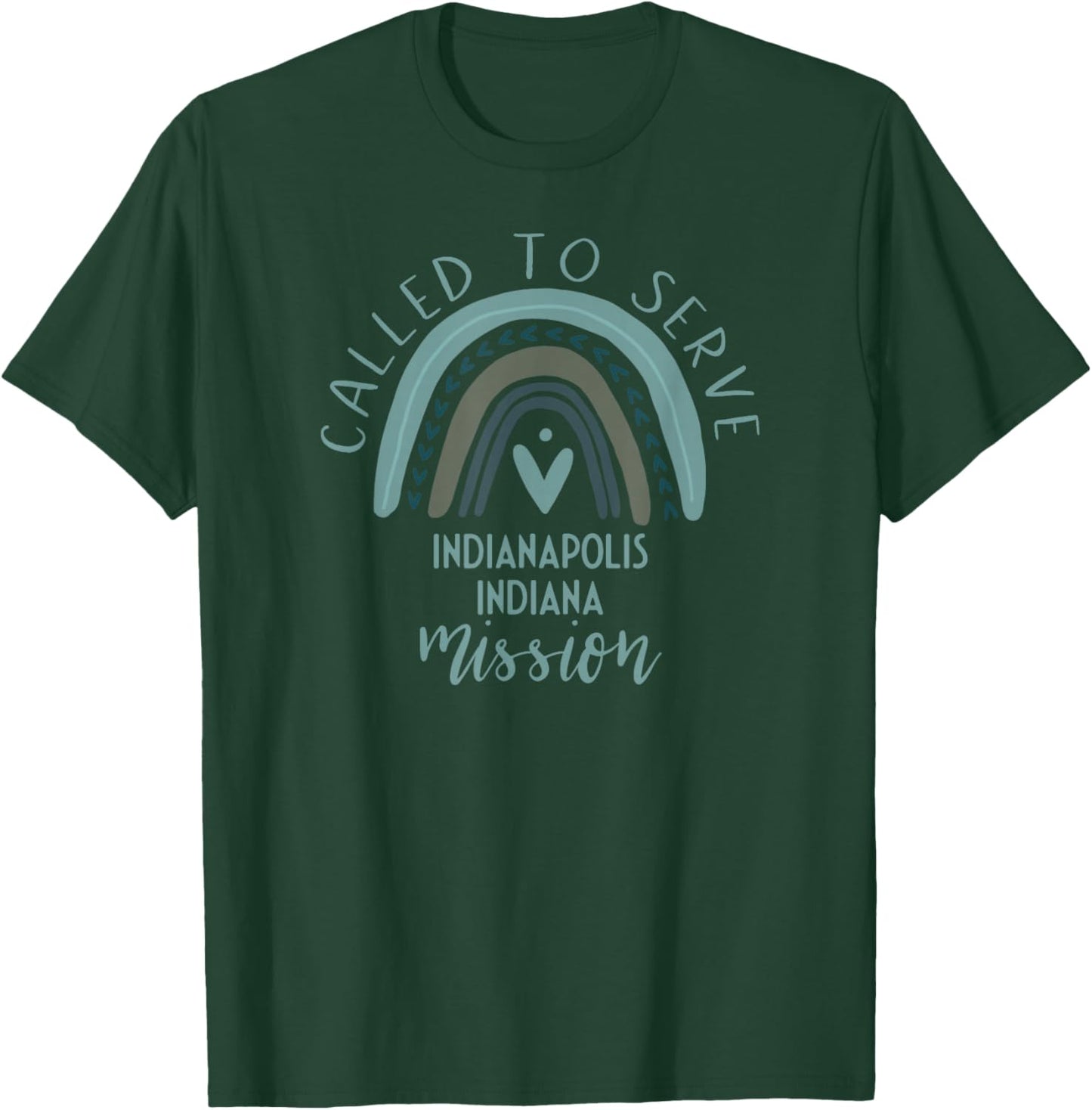 Called To Serve Boho Rainbow Indianapolis Indiana Mission T-Shirt - T-Shirt | Forest