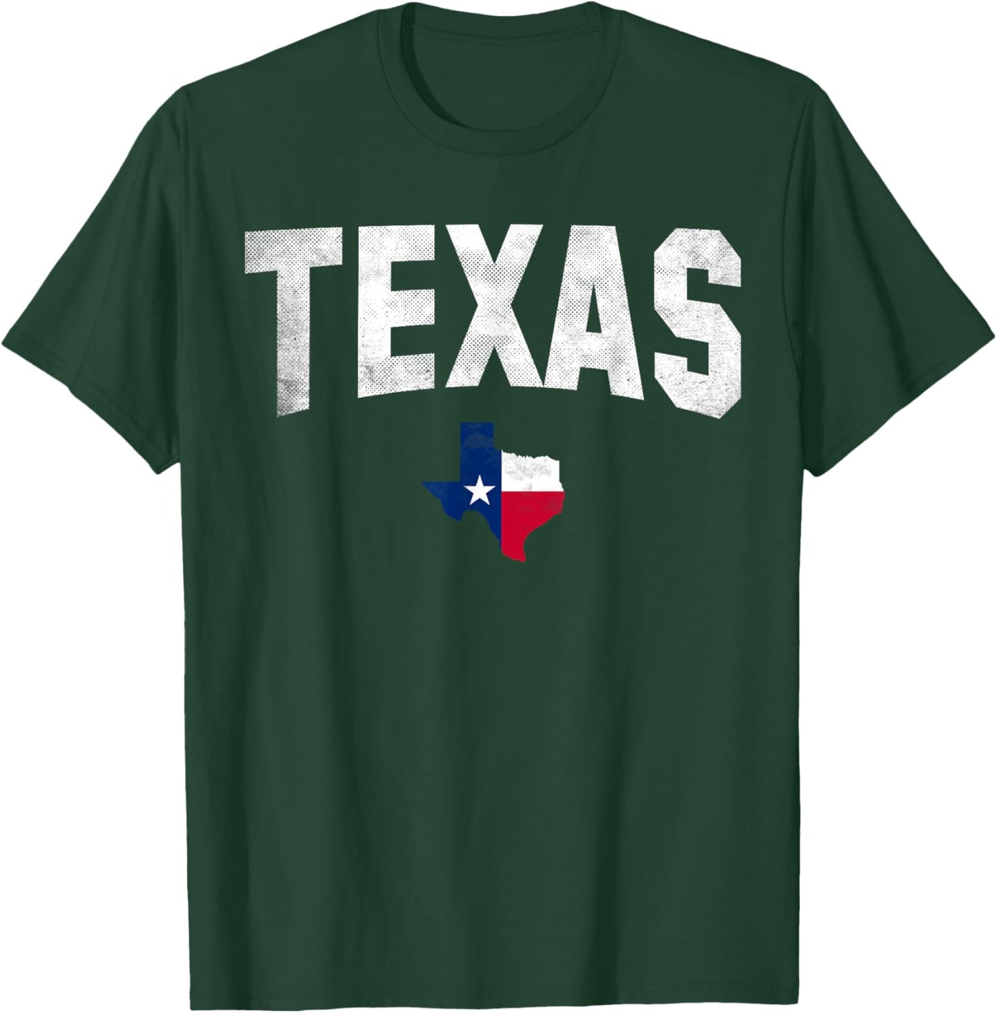 Texas State USA Distressed Flag Grunge Women Men Kids Texas T-Shirt - T-Shirt | Forest