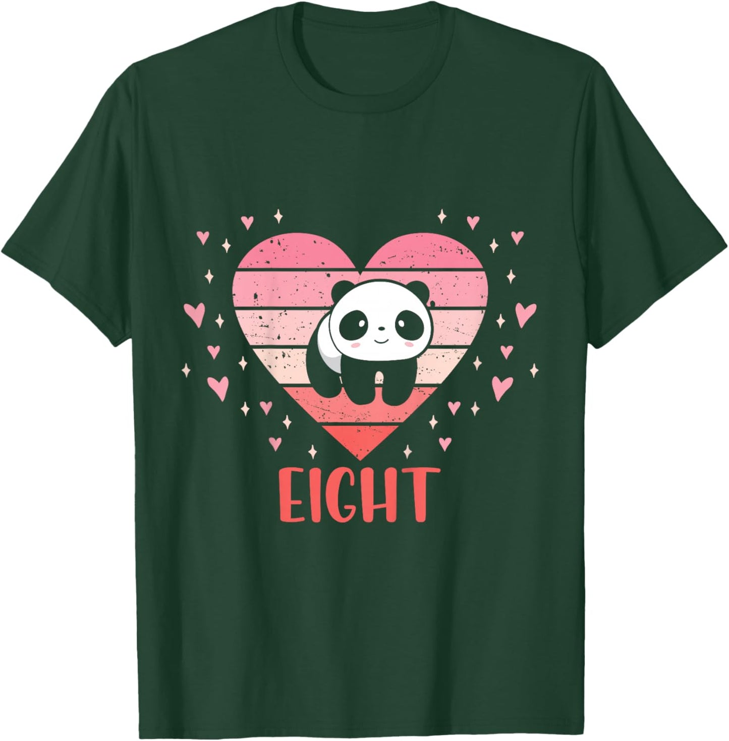 8 Year Old Cute Panda Birthday Girl 8th B-day T-Shirt - T-Shirt | Forest