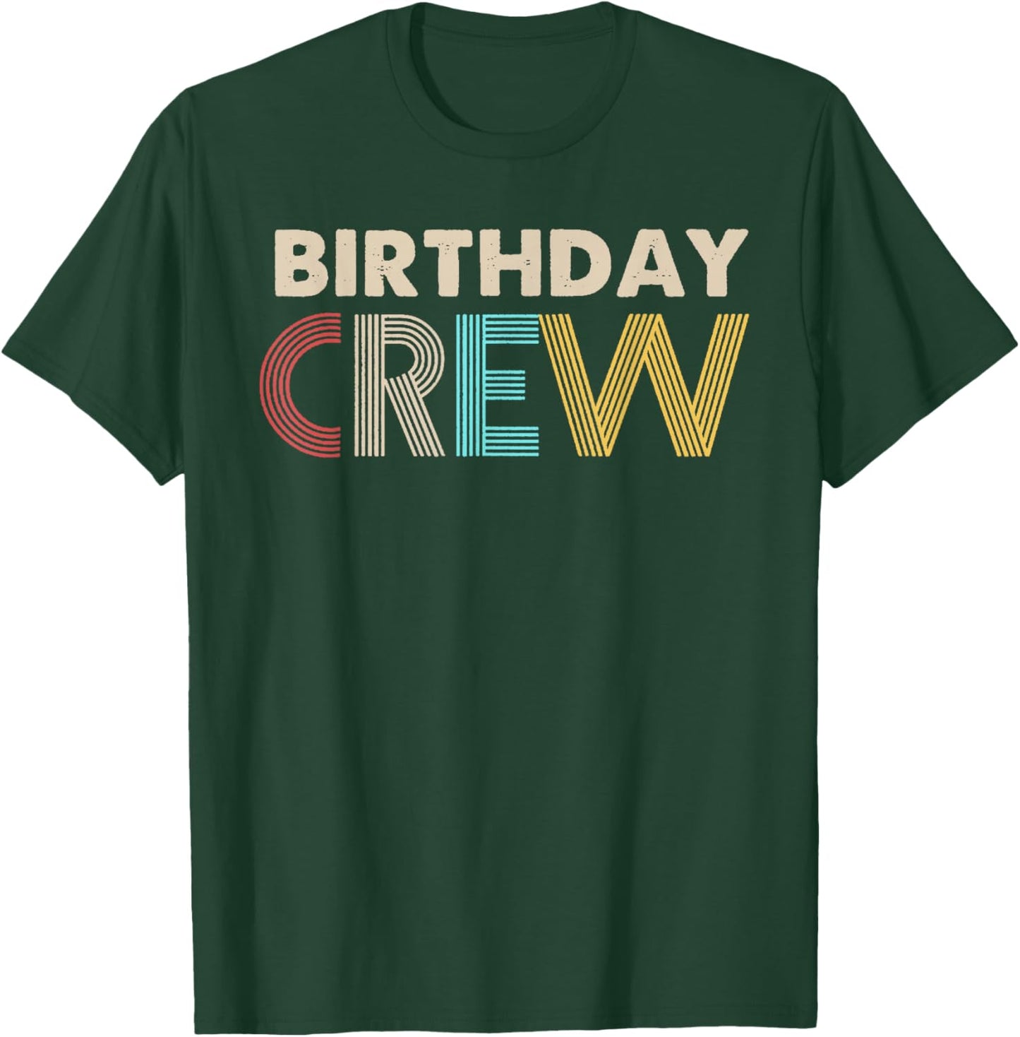 Vintage Birthday Crew Party Family Matching Outfits T-Shirt - T-Shirt | Forest