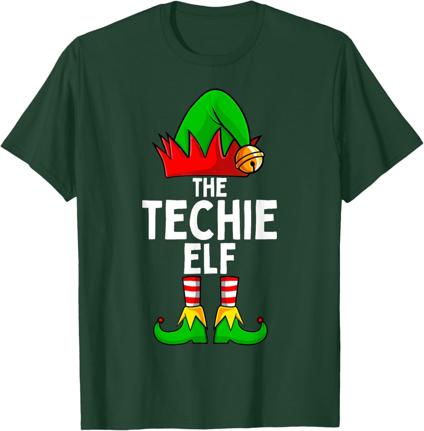Techie Elf Matching Family Christmas T-Shirt - T-Shirt | Forest