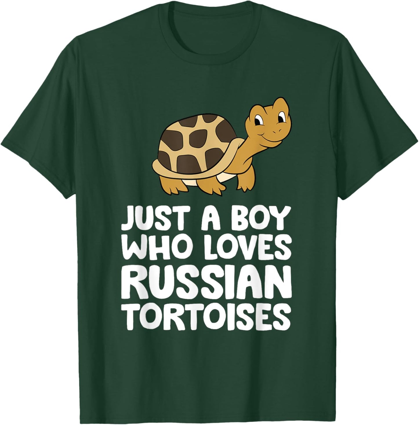 Just a Boy Who Loves Russian Tortoises T-Shirt - T-Shirt | Forest